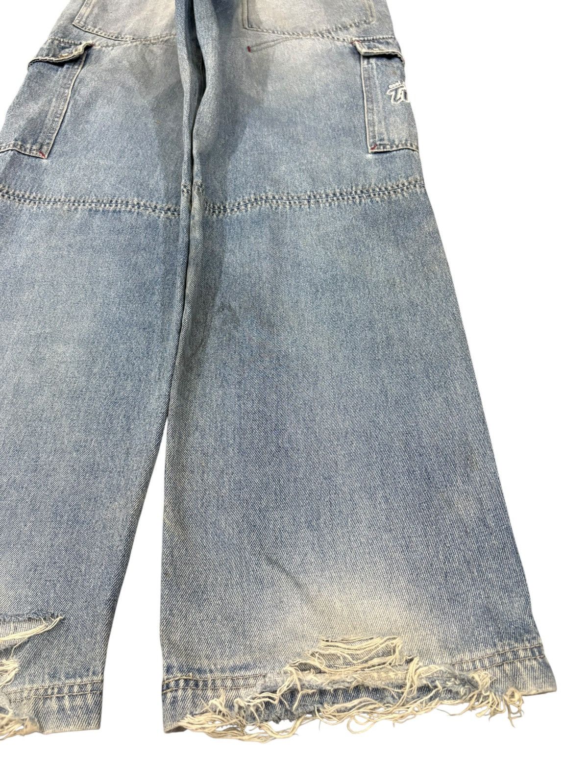 Other Vintage Japanese Brand Mud Wash Distress Baggy Cargo Jeans Size US 29 - 10 Thumbnail
