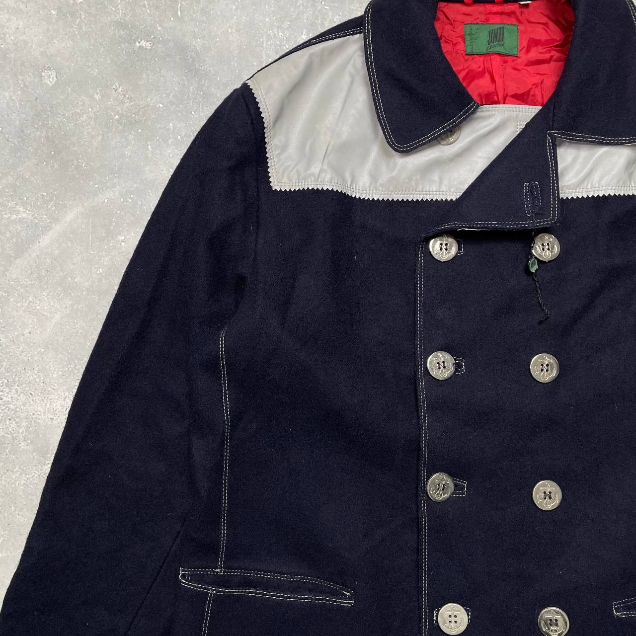 Jean Paul Gaultier Vintage 90s Junior Gaultier Sailor Wool Pea Coat Jacket Size US M / EU 48-50 / 2 - 12 Thumbnail