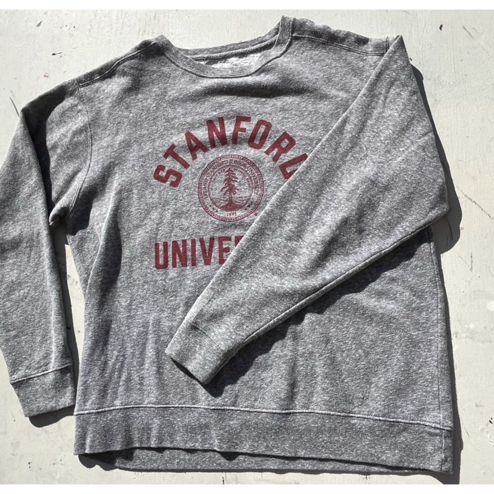 NCAA Men's Stanford University Sweatshirt Gray Spell-Out M NCAA Ivy League Collegiate Shirt Size US M / EU 48-50 / 2 - 5 Thumbnail