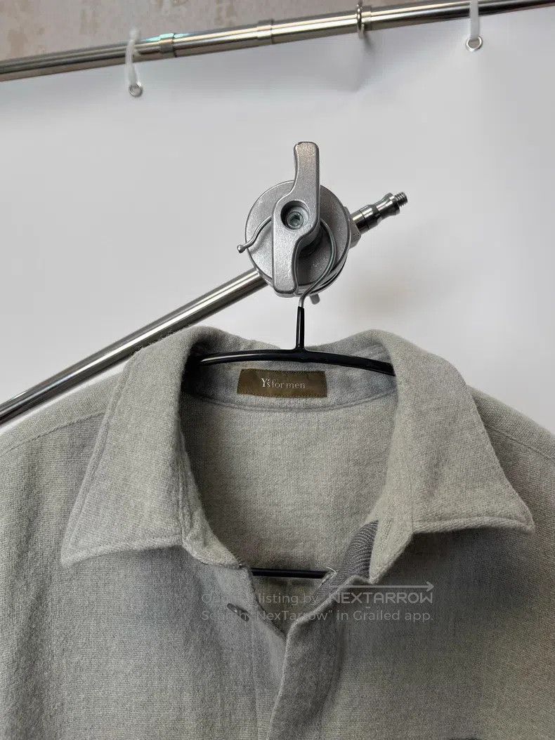 Yohji Yamamoto YOHJI YAMAMOTO Olive Green Wool Shirt Size US L / EU 52-54 / 3 - 3 Thumbnail