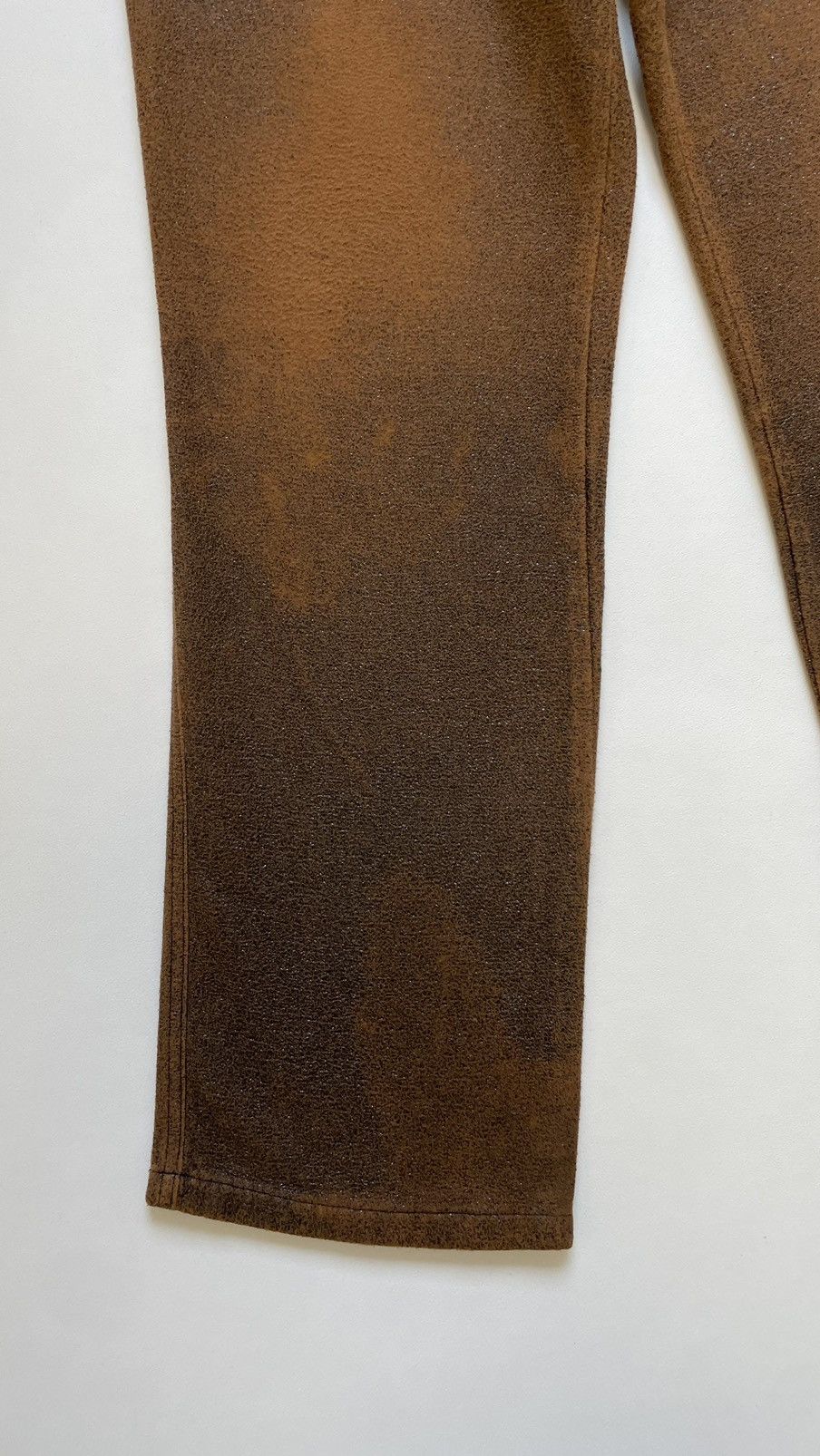 Maison Margiela Early 2000s Cracked Leather Effect Utility Trousers Size US 34 / EU 50 - 14 Thumbnail