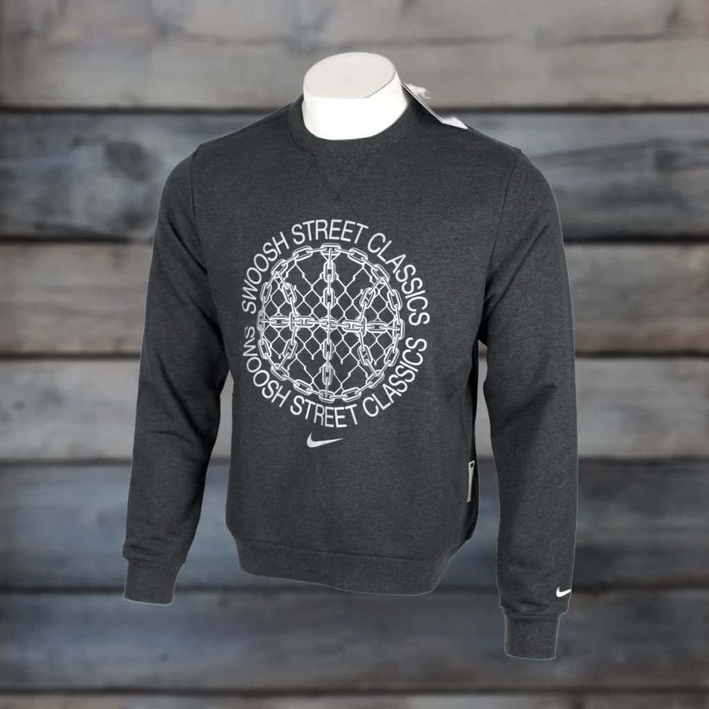 Nike Nike Standard Issue Men's Dri-FIT Basketball Crew Neck Sweatshirt M Medium Black Graphic Print 90s Sports Pullover with Pockets Women/Men? Size US M / EU 48-50 / 2 - 1 Thumbnail