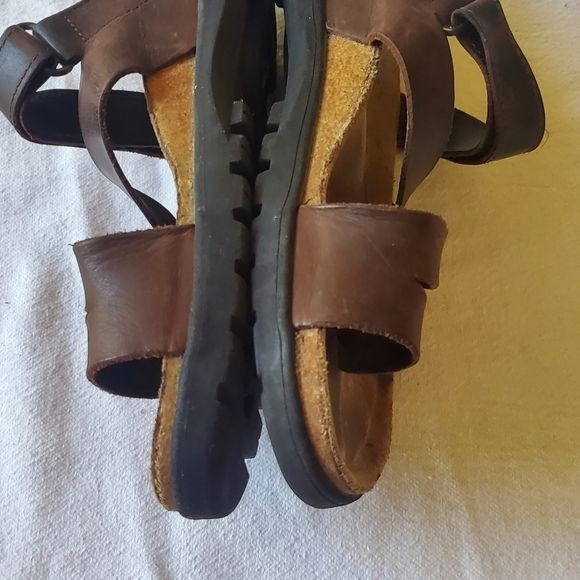 Vintage NAOT Adjustable Strap Brown Toe Hold Sz. 41 (8-8.5) Sandals Size US 8 / IT 38 - 3 Thumbnail