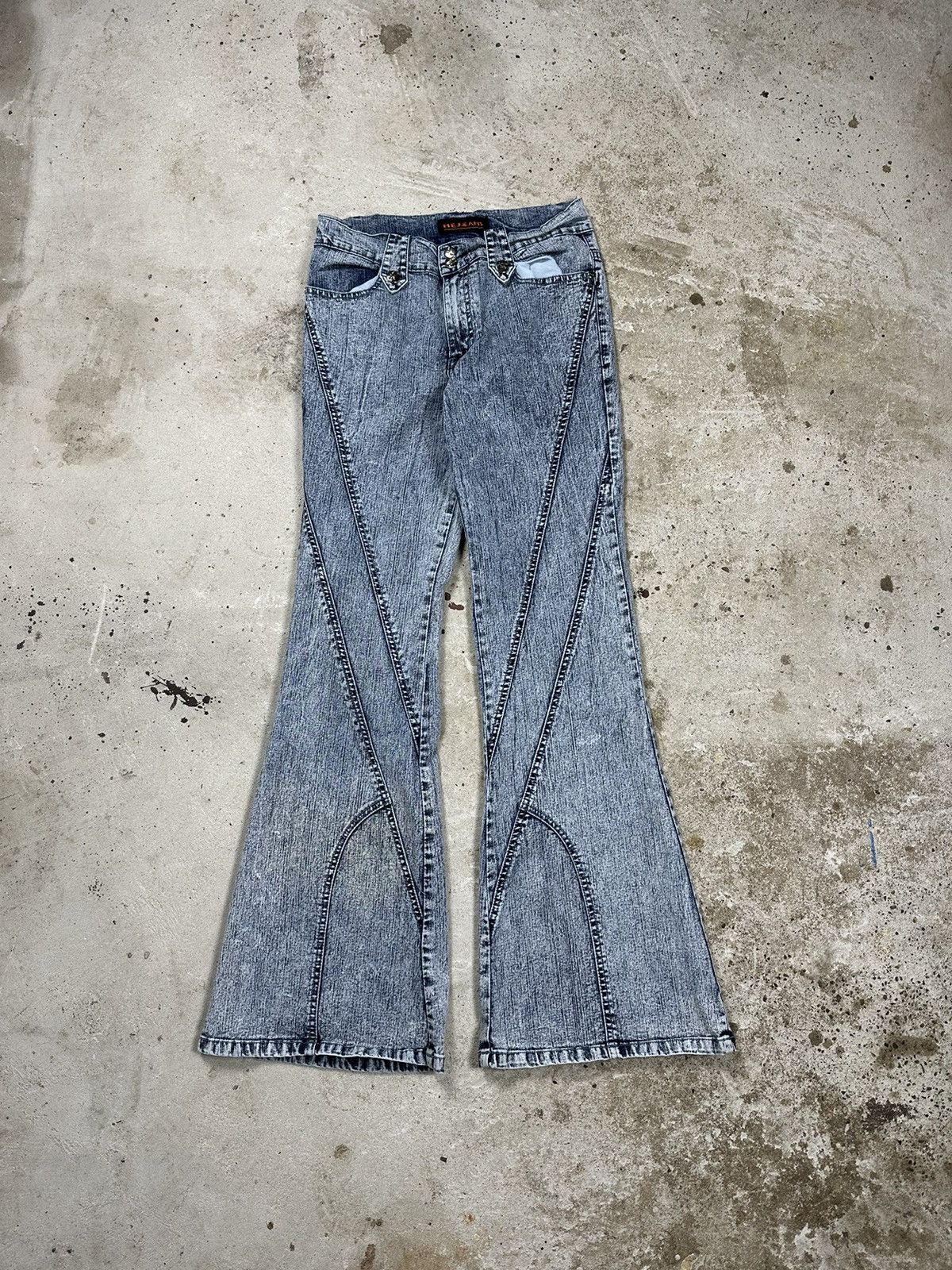 Hysteric Glamour ‼️ Vintage y2k Flared Sick Denim Pants Wide Legs Twisted Size US 28 / EU 44 - 1 Thumbnail