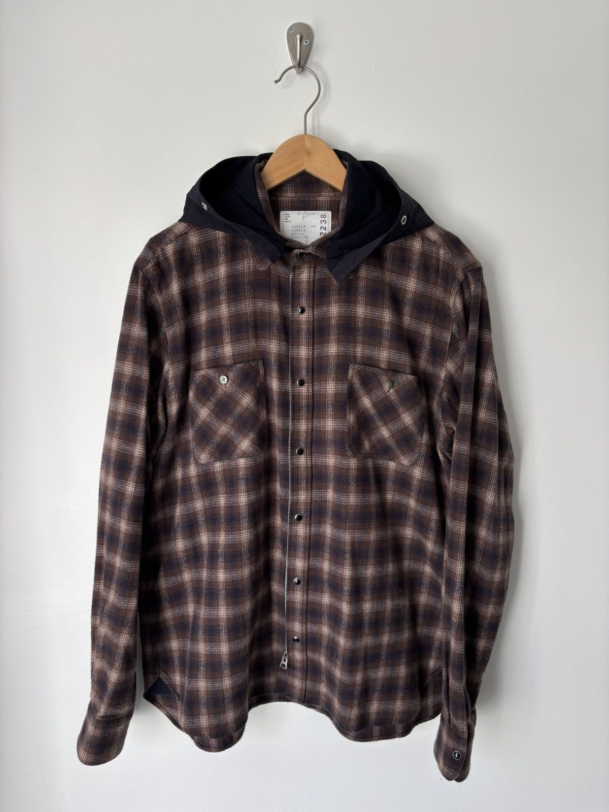 Sacai Sacai Zip Front Western Snap Hooded Overshirt Size US M / EU 48-50 / 2 - 2 Thumbnail