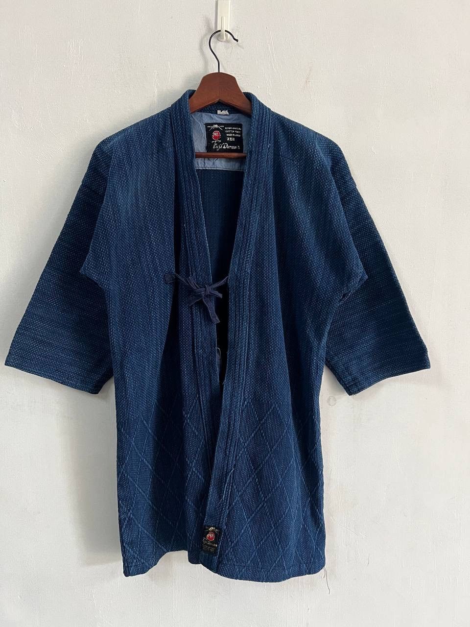 Vintage Vintage Kendo Boro Fuji Daruma Dyed Kimono Jacket Size US L / EU 52-54 / 3 - 3 Thumbnail