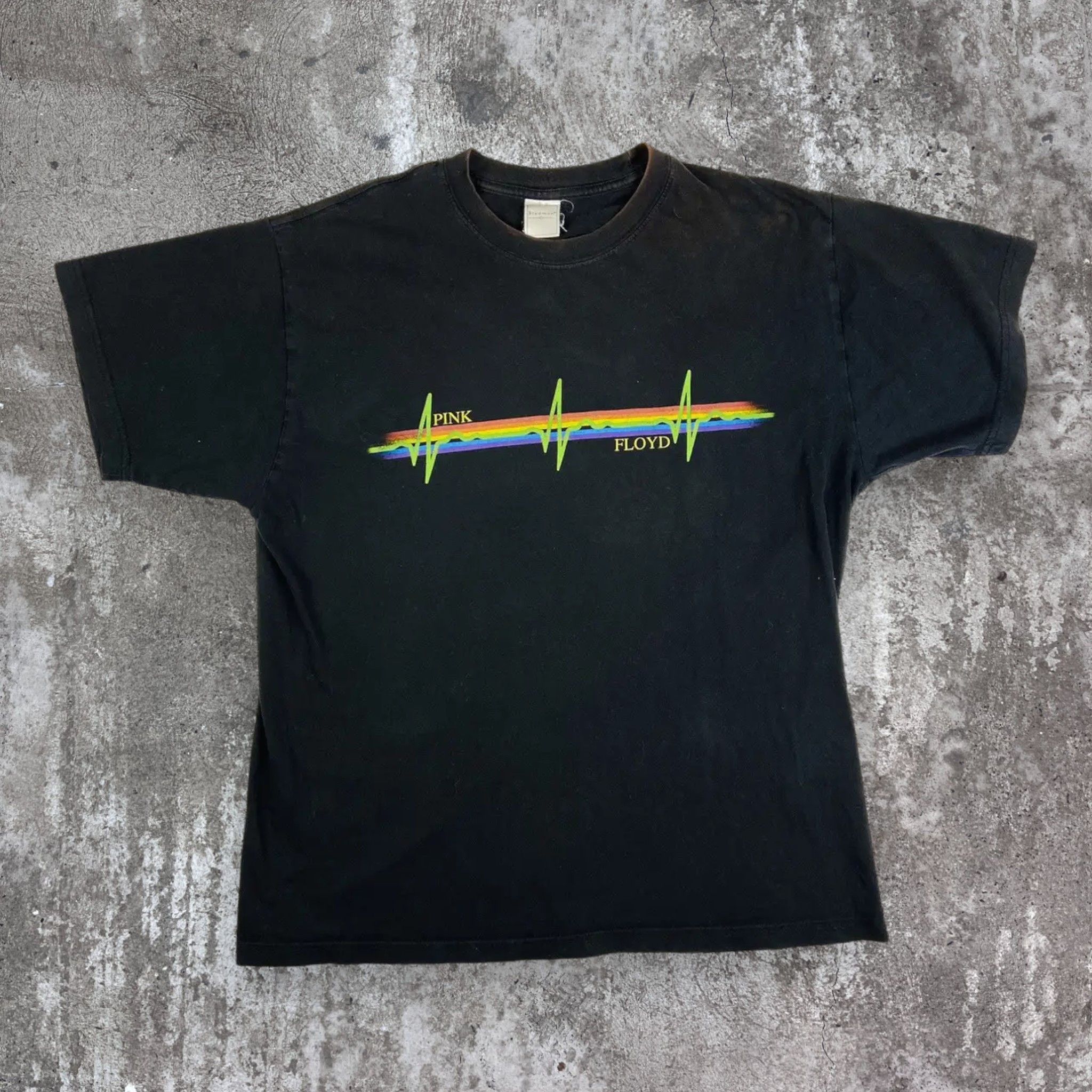 Pink Floyd 1990s PINK FLOYD HEARTBEAT DISTRESSED SUN FADED TEE - № 528 Size US XL / EU 56 / 4 - 2 Thumbnail
