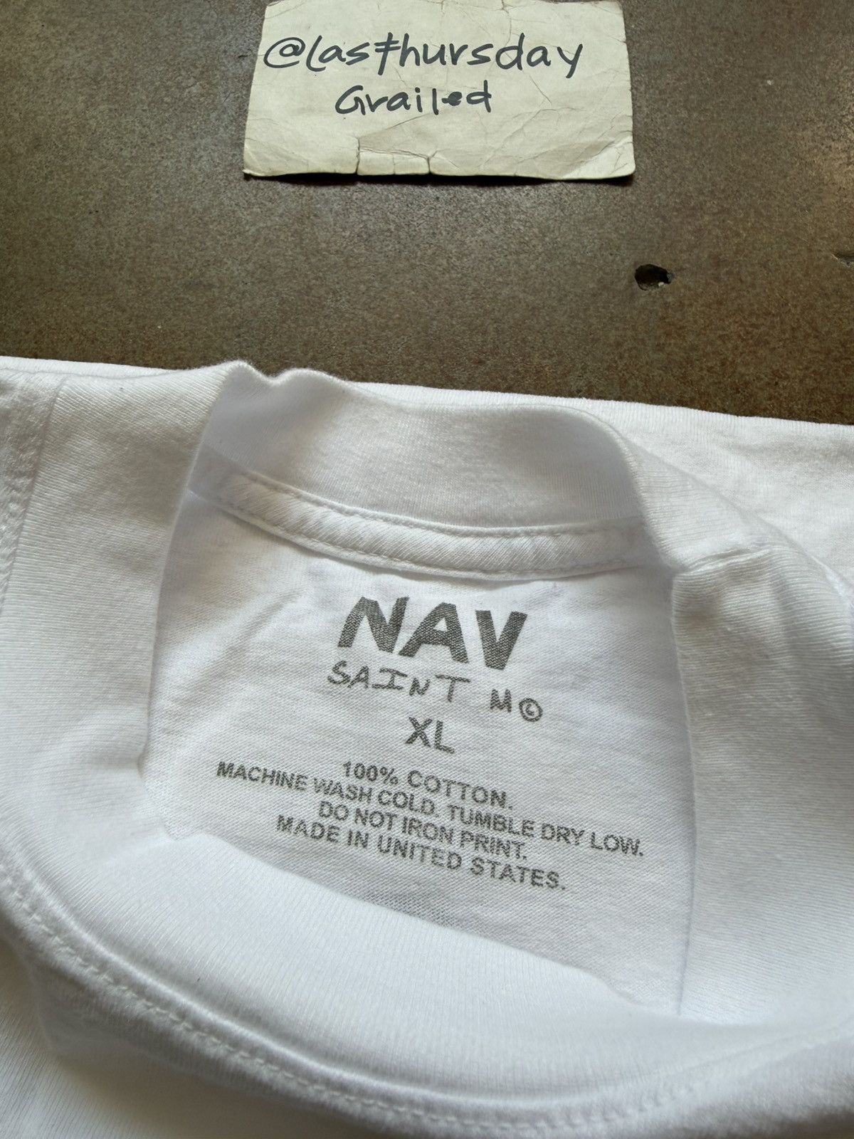 Saint Michael Saint Michael x NAV OMW2 Rexdale Tee White 001 XL Size US XL / EU 56 / 4 - 7 Thumbnail