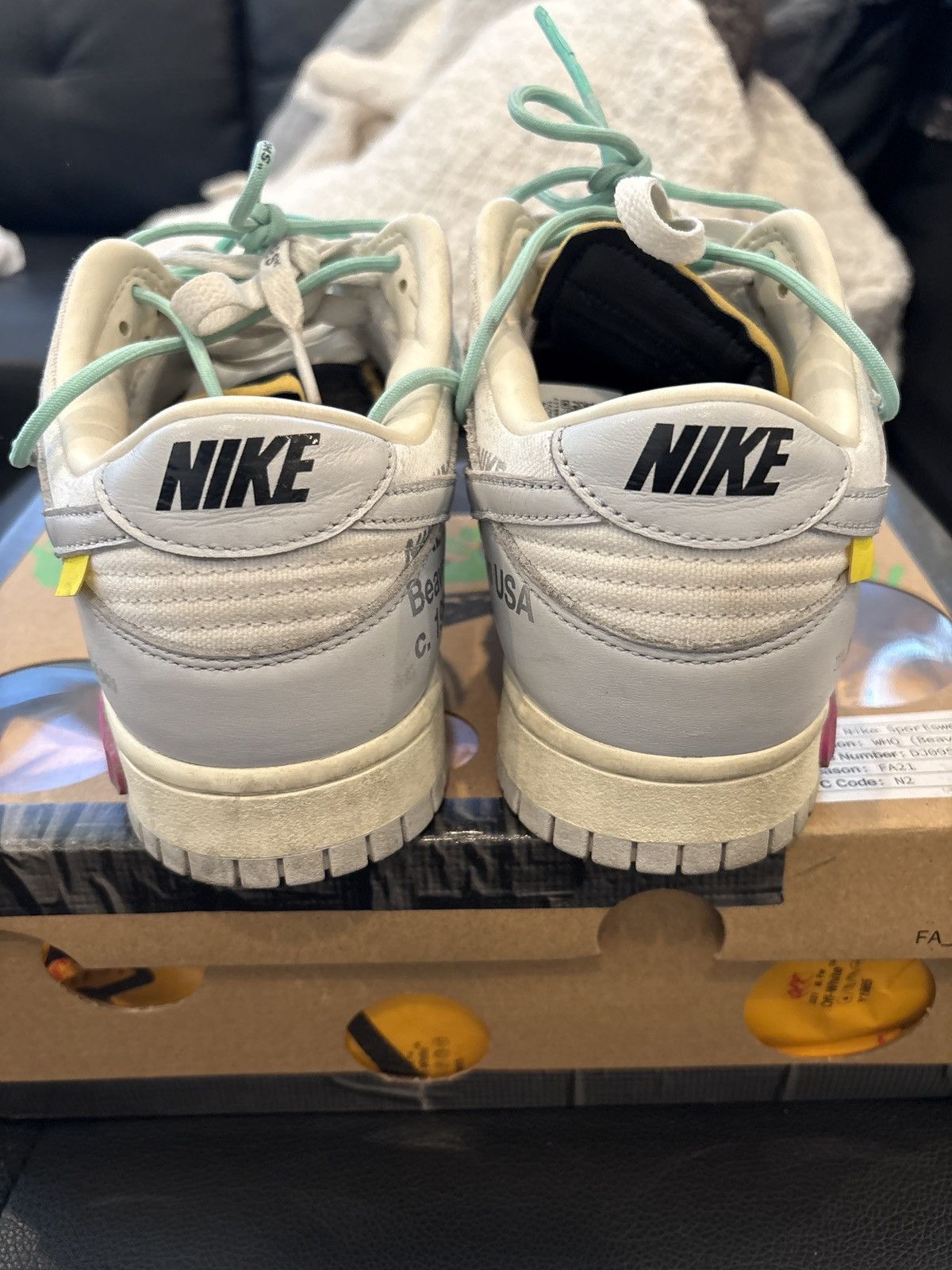 Nike × Off-White Off White x Nike Dunk Low Lot 04 Size US 9 / EU 42 - 4 Thumbnail