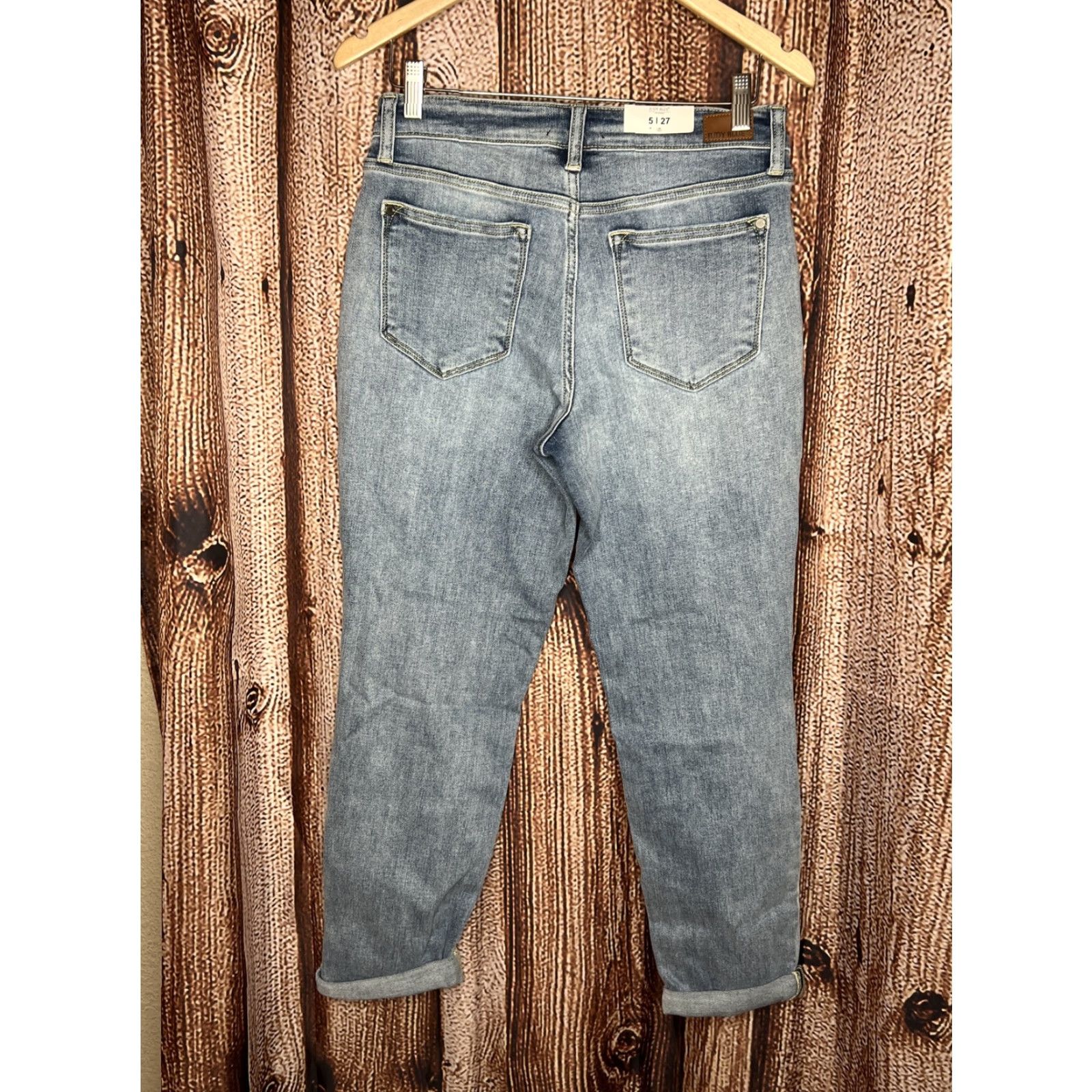 Denime Judy Blue Jeans 5/27 Denim Relaxed Fit Boyfriend Fit NWT Womens Jeans Distressed, Embroidered, Fringe, Logo Blue 5/27 US Retro Boho City Preppy Womens Size 27" / US 4 / IT 40 - 3 Thumbnail