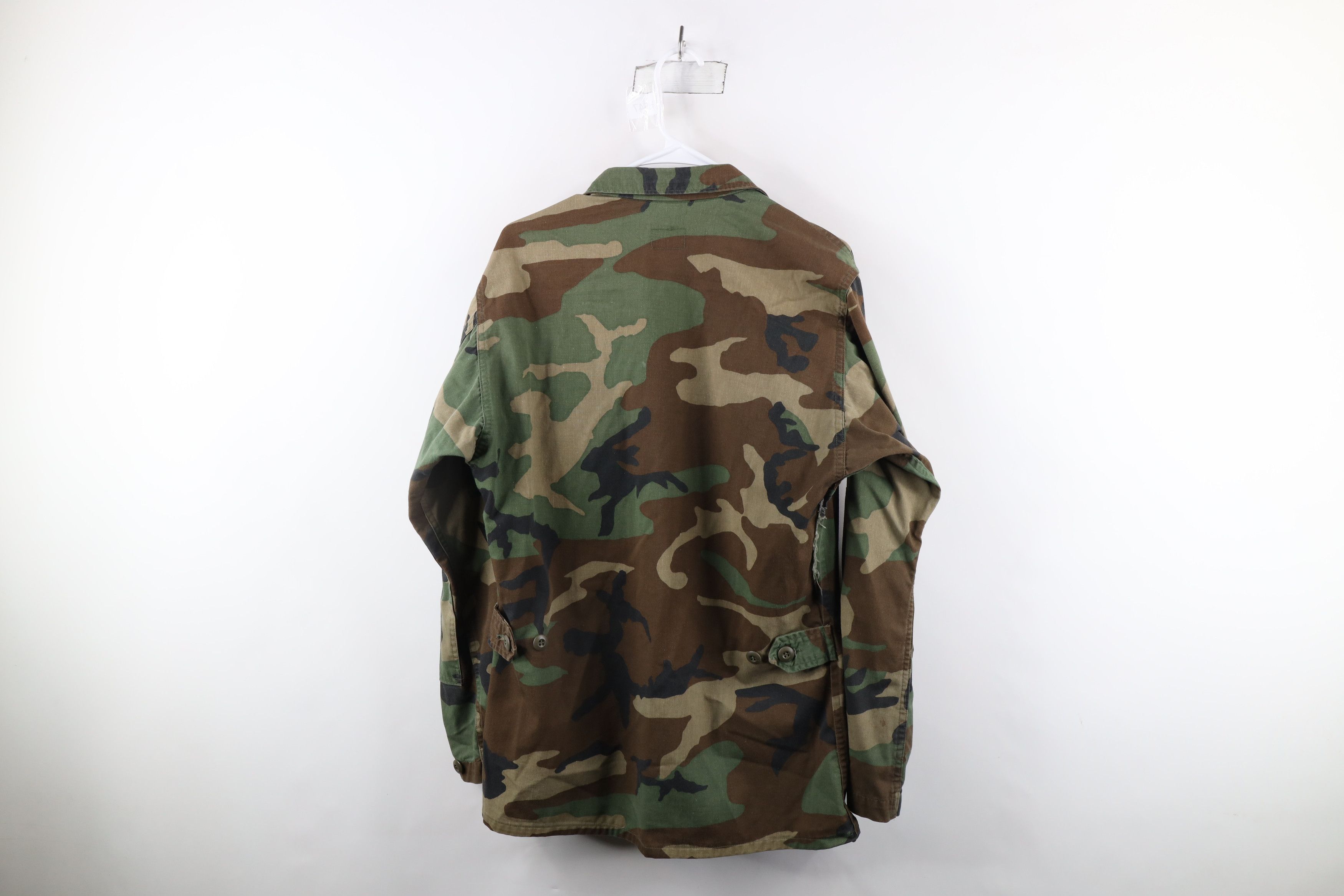 Vintage Vintage 80s Woodland Camouflage Combat Coat Jacket USA Size US S / EU 44-46 / 1 - 13 Thumbnail