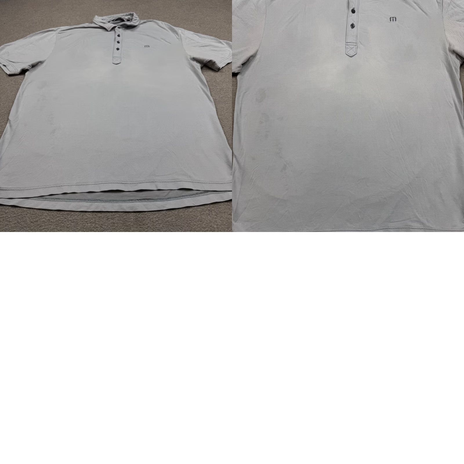 TravisMathew Travis Mathew Polo Shirt XL Gray Short Sleeve Golf Performance Shirt Size US XL / EU 56 / 4 - 8 Thumbnail