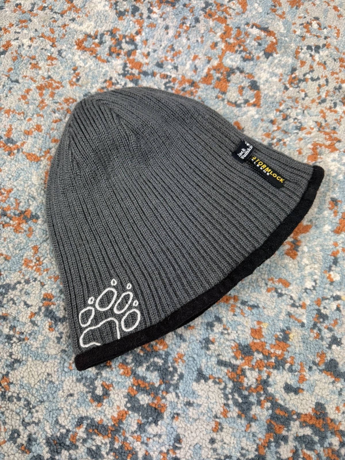 Jack Wolfskin × Vintage Vintage y2k Jack Wolfskin ribbed beanie lined with fleece Size ONE SIZE - 1 Thumbnail