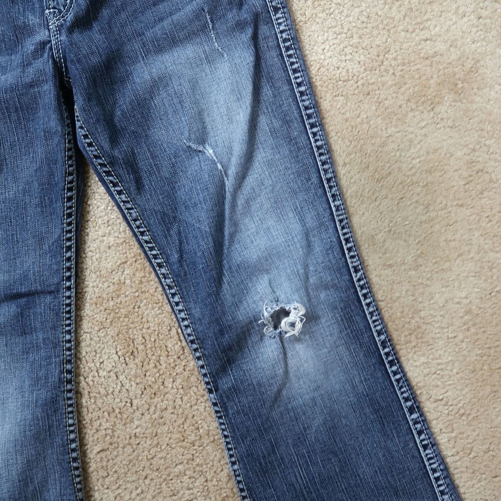 Silver Jeans Co. Silver Frances Jeans Womens 30x33 Blue Denim Bootcut Pants stretch Size 30" / US 8 / IT 44 - 2 Thumbnail