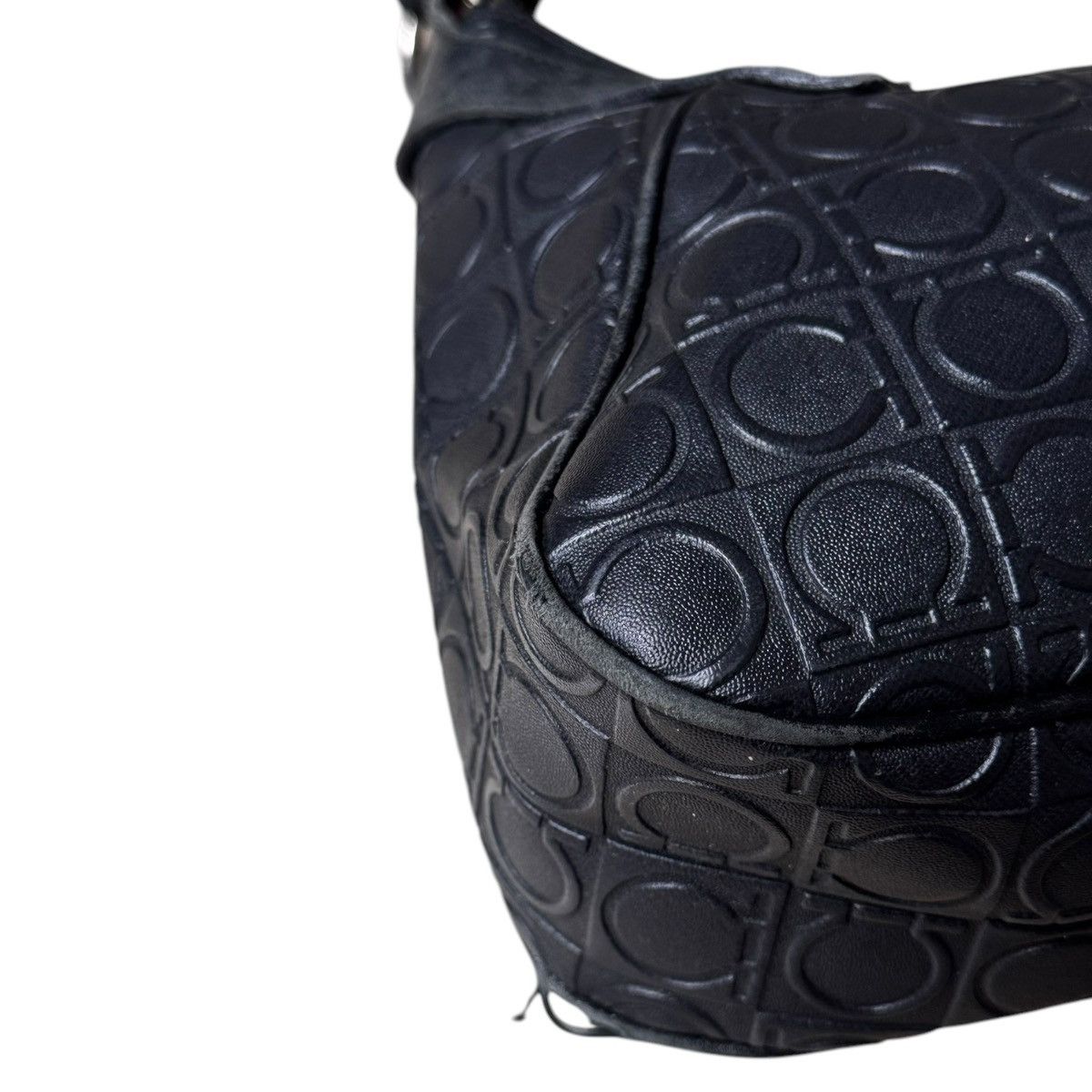 Salvatore Ferragamo Salvatore Ferragamo Black Gancini Leather Shoulder Bag Size ONE SIZE - 6 Thumbnail