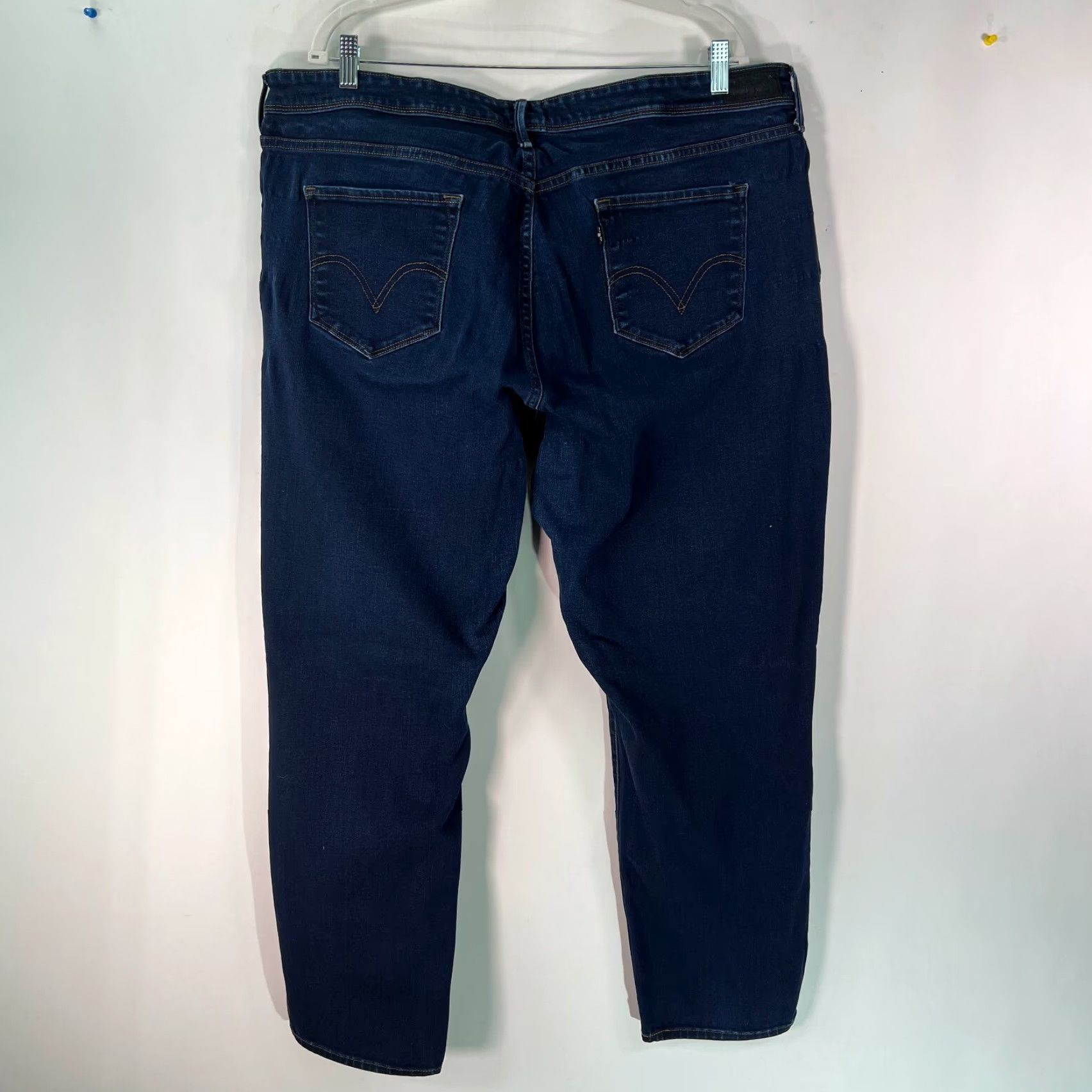Levi's Levis 512 Womens Mid Rise Perfectly Shaping Skinny Blue Denim Jeans Size 24W Size 42" / US 20 - 3 Thumbnail