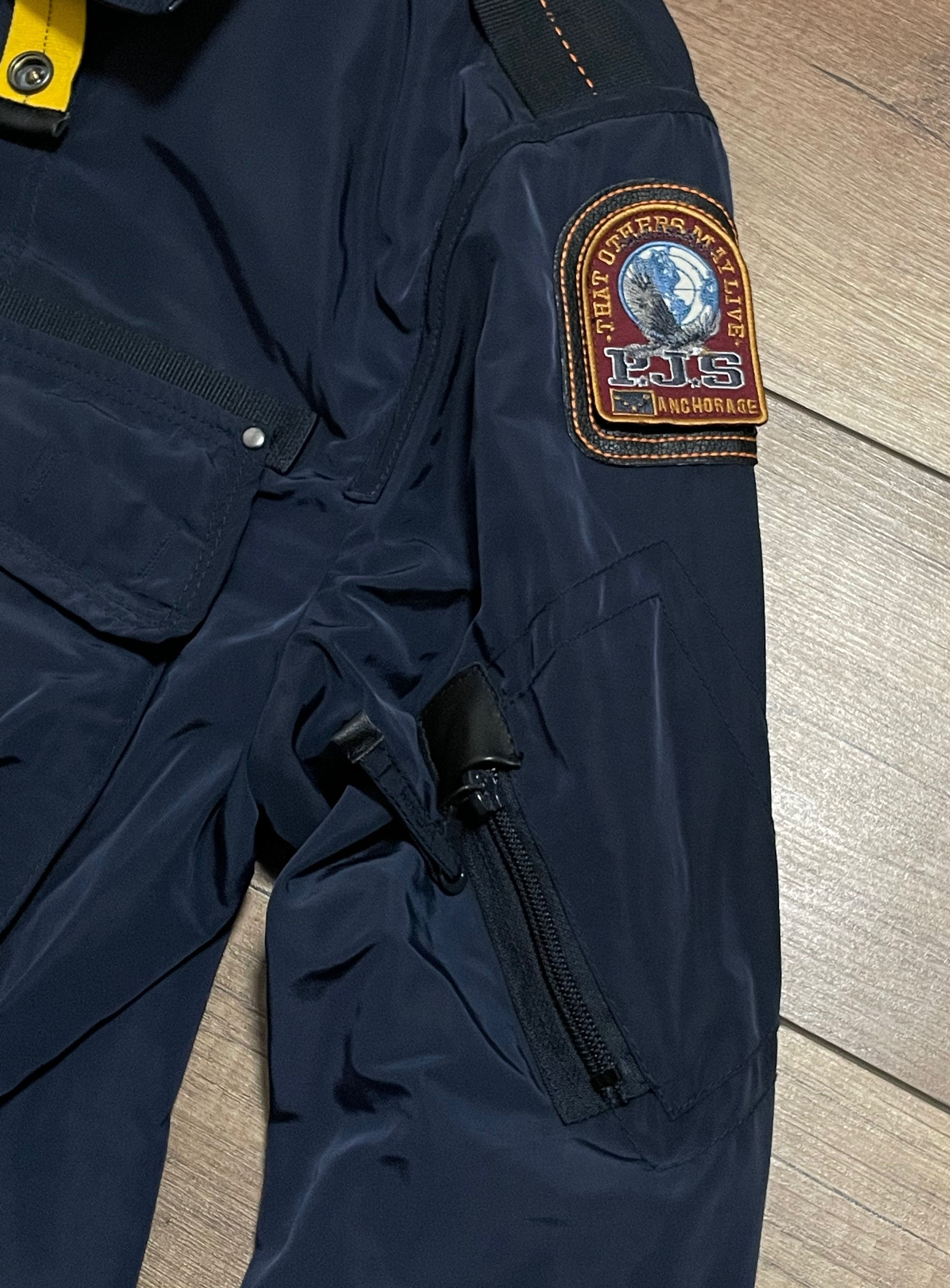 Parajumpers Parajumpers Navy Nylon Leather Long Coat Jacket Size US XL / EU 56 / 4 - 9 Thumbnail