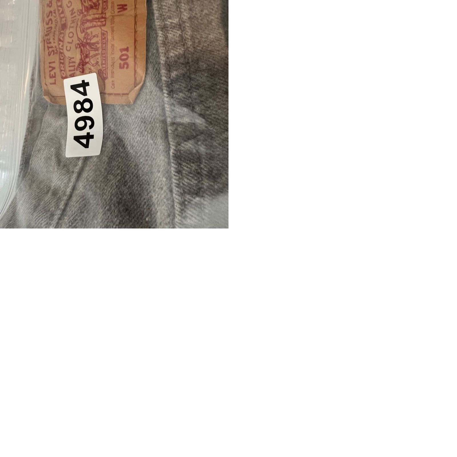 Levi's VINTAGE Levi's 501 Mens Jeans Gray Denim Distressed Hem 36 x 27 - Levi'S 501 Series 5-Pocket Design Button Closure Straight Size US 36 / EU 52 - 9 Thumbnail