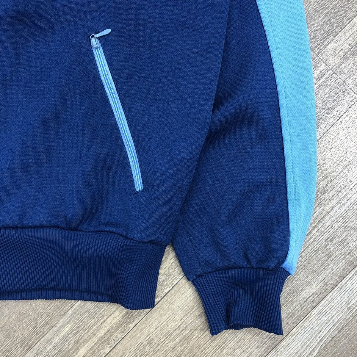 Adidas × Vintage 🇩🇪Vintage 80s Adidas Descente Blue Track Jacket Size US M / EU 48-50 / 2 - 7 Thumbnail