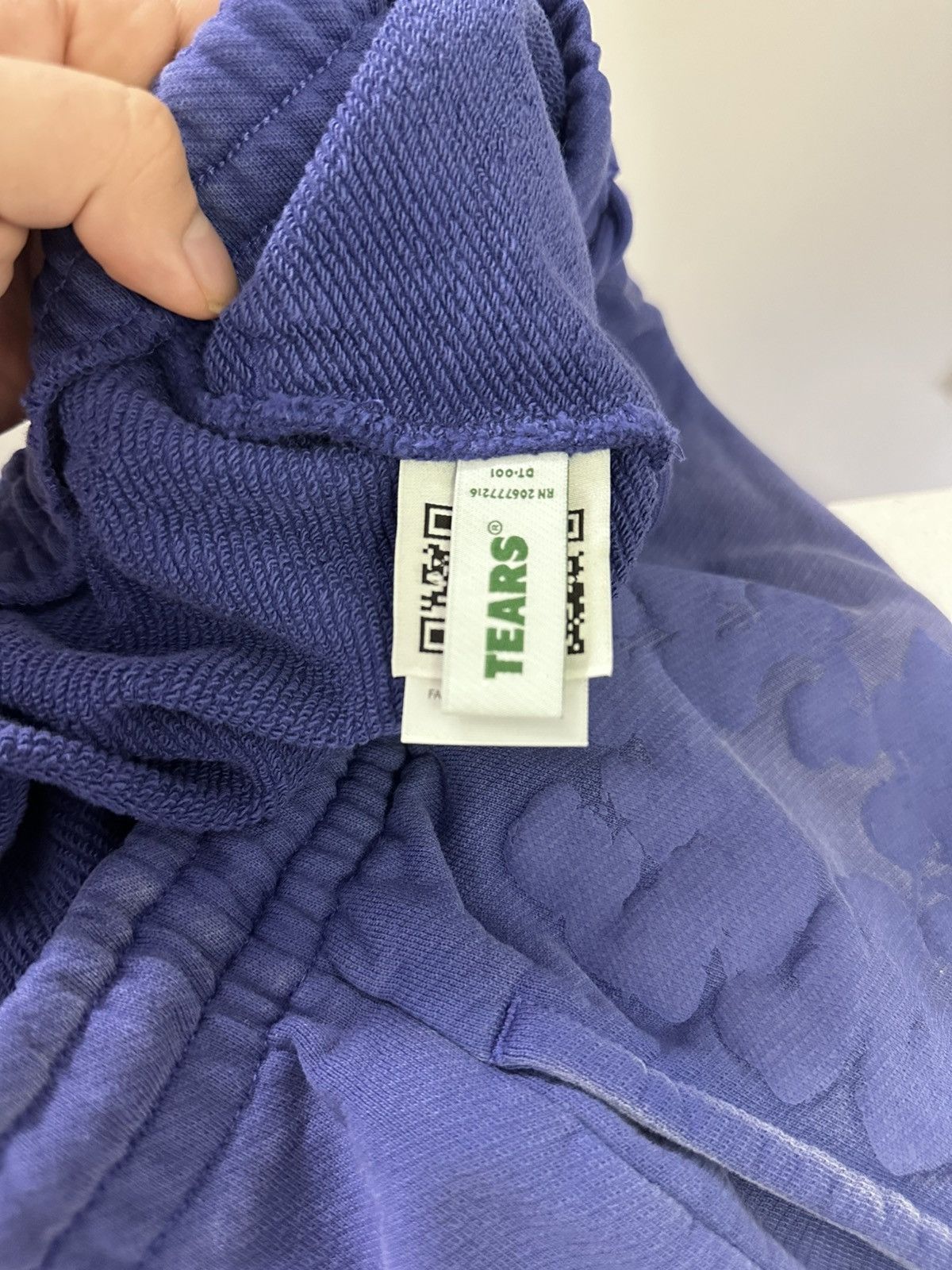 DENIM TEARS Mono Cotton Wreath Sweat Washed Blue (M) Size US 32 / EU 48 - 4 Thumbnail