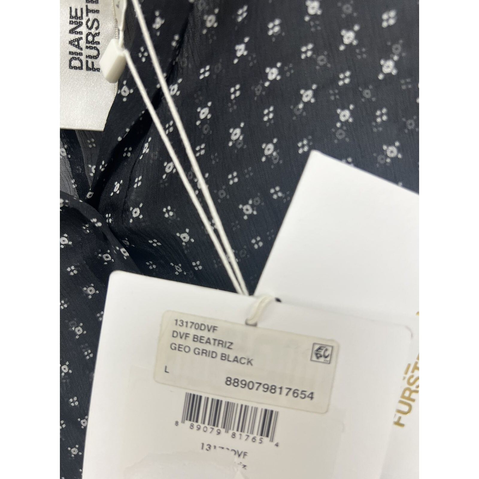 Diane von Furstenberg DIANE VON FURSTENBERG DVF BEATRIZ GEO Silk GRID L A002001 Size L / US 10 / IT 46 - 11 Thumbnail