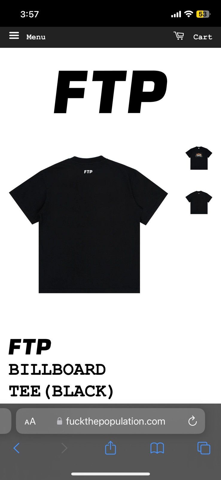 Fuck The Population FTP 3X Ghostface Billboard Tee Size US XXL / EU 58 / 5 - 2 Thumbnail