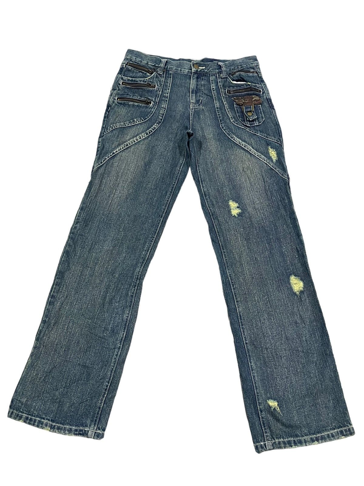 Vintage In The Attic Baggy Distress Denim Jeans
