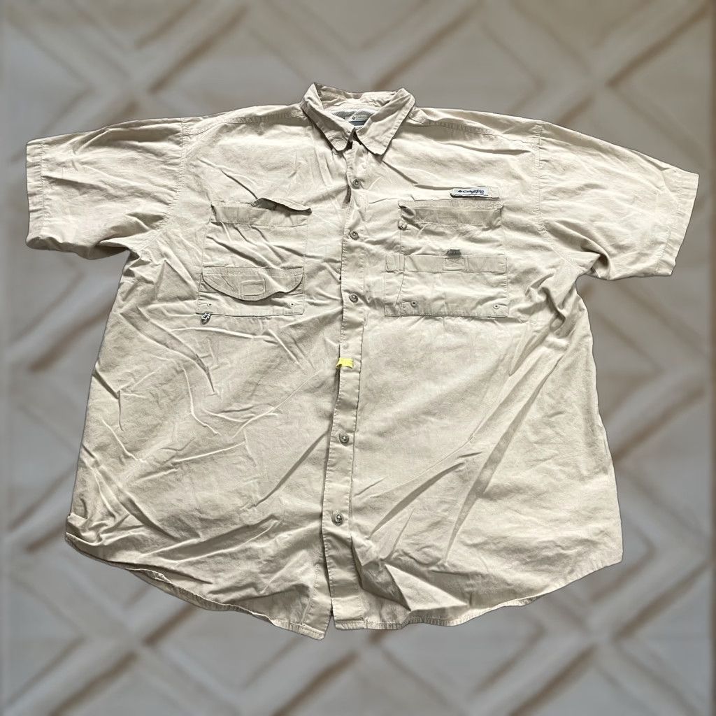 Vintage COLUMBIA PFG Bonehead Button-Up Shirt Men XL Brown Short Sleeve Cotton Fishing Outdoor Size US XL / EU 56 / 4 - 1 Thumbnail