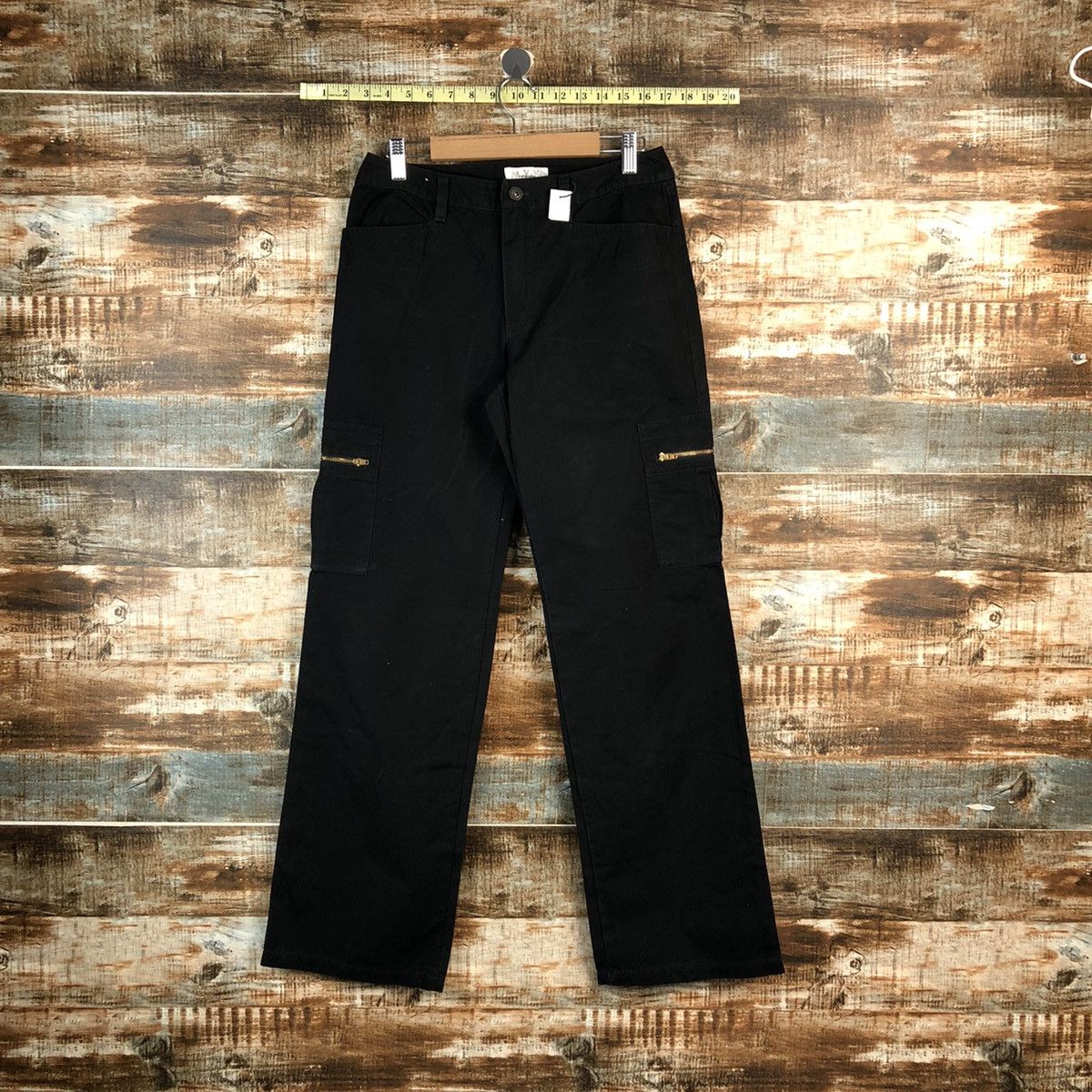 Japanese Brand A.V.V Black Cargo utility Multipocket Pants #A2436 Size 27" / US 4 / IT 40 - 1 Thumbnail