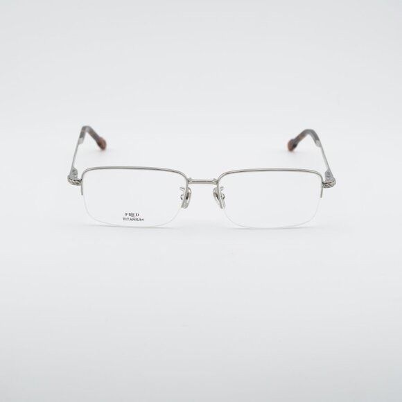 FRED Fred FG50024U 016 Eyeglasses Palladium 55mm Rectangle Frame Size ONE SIZE - 8 Thumbnail