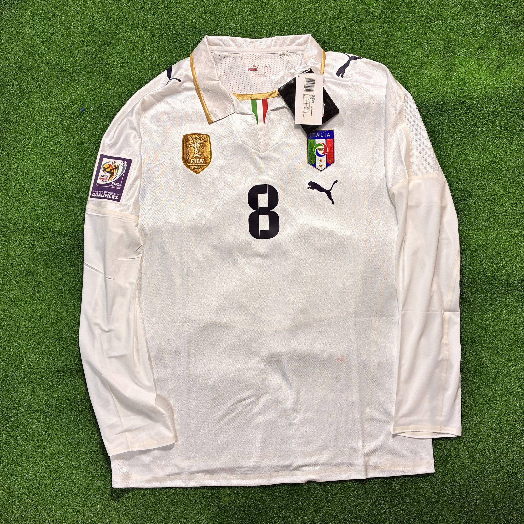 Puma Italy 2008 Away Player Issue Long Sleeve Jersey Gattuso #8 Size US XL / EU 56 / 4 - 2 Thumbnail