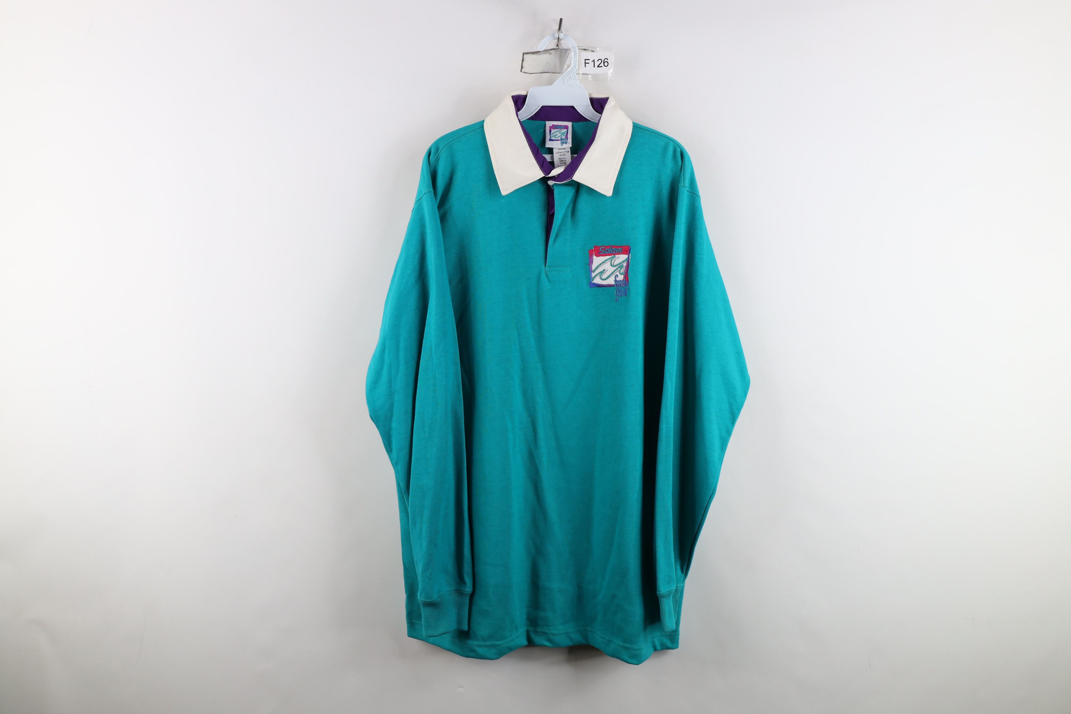 Vintage Vintage 90s Salem Cigarettes Long Sleeve Rugby Polo Shirt Size US XL / EU 56 / 4 - 1 Thumbnail