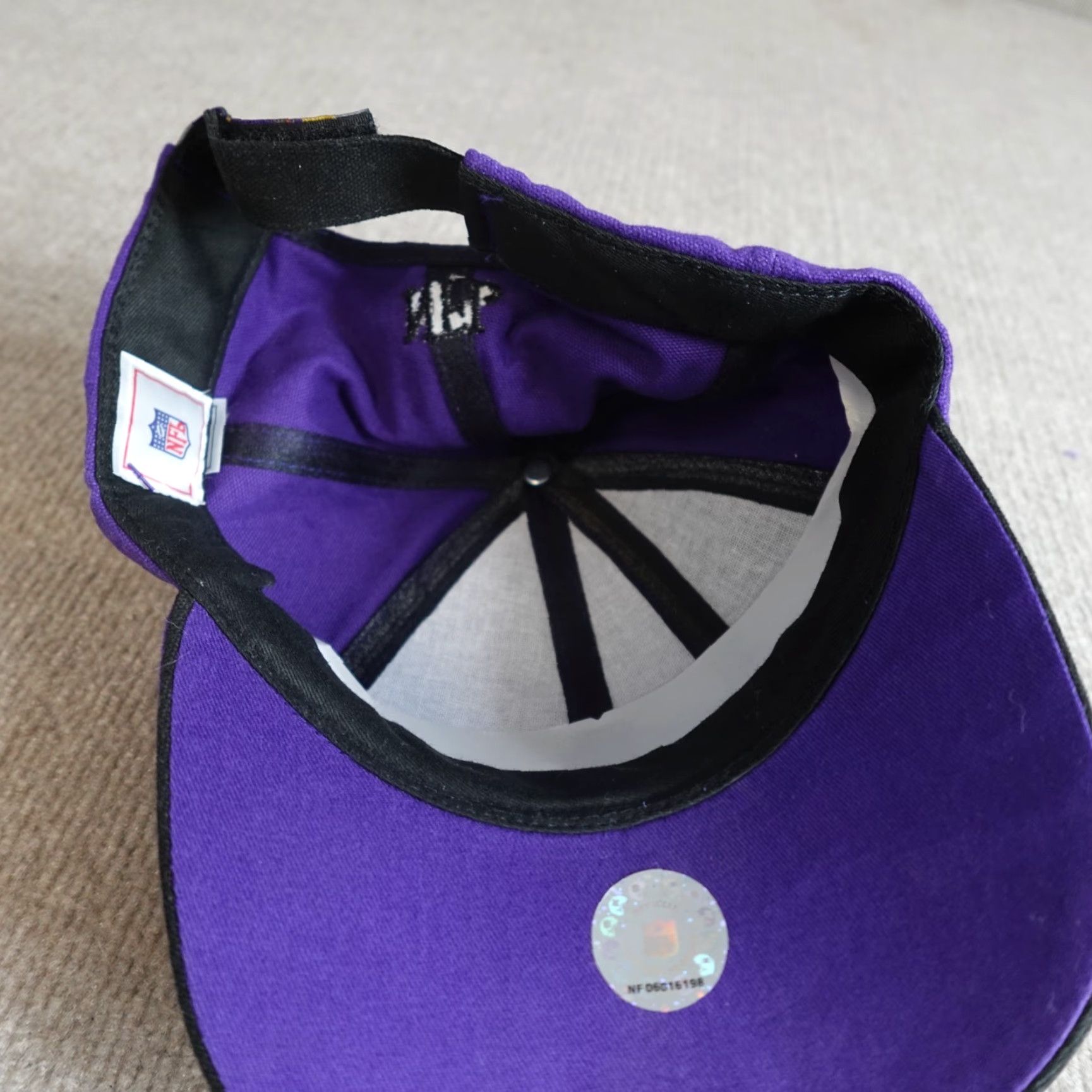 NFL VINTAGE Baltimore Ravens Hat Strapback Purple Embroidered Autographed Old Stock - NFL Baseball Cap Mens One Size Cotton Canvas Study Size ONE SIZE - 6 Thumbnail