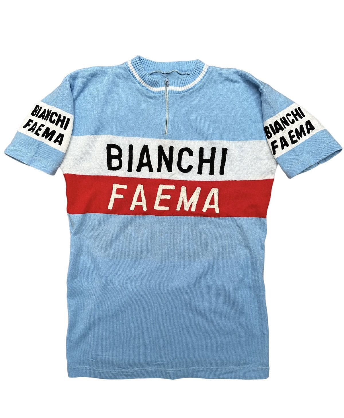 Vintage 1979 Bianchi Faema Cycle Big Logo Jersey Very Rare