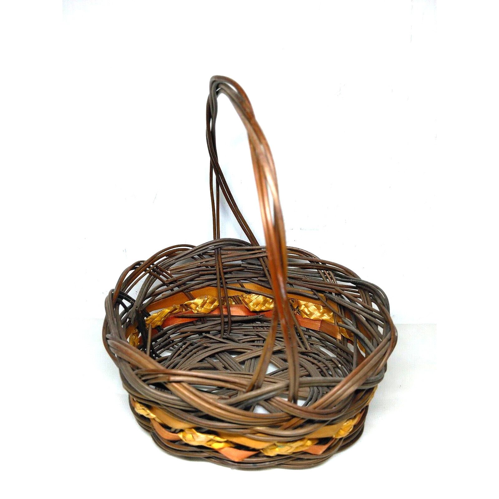 Other Loose Weave Decor Colorful Basket! Semi-Oval Small 6"x7"x8" Size ONE SIZE - 1 Thumbnail