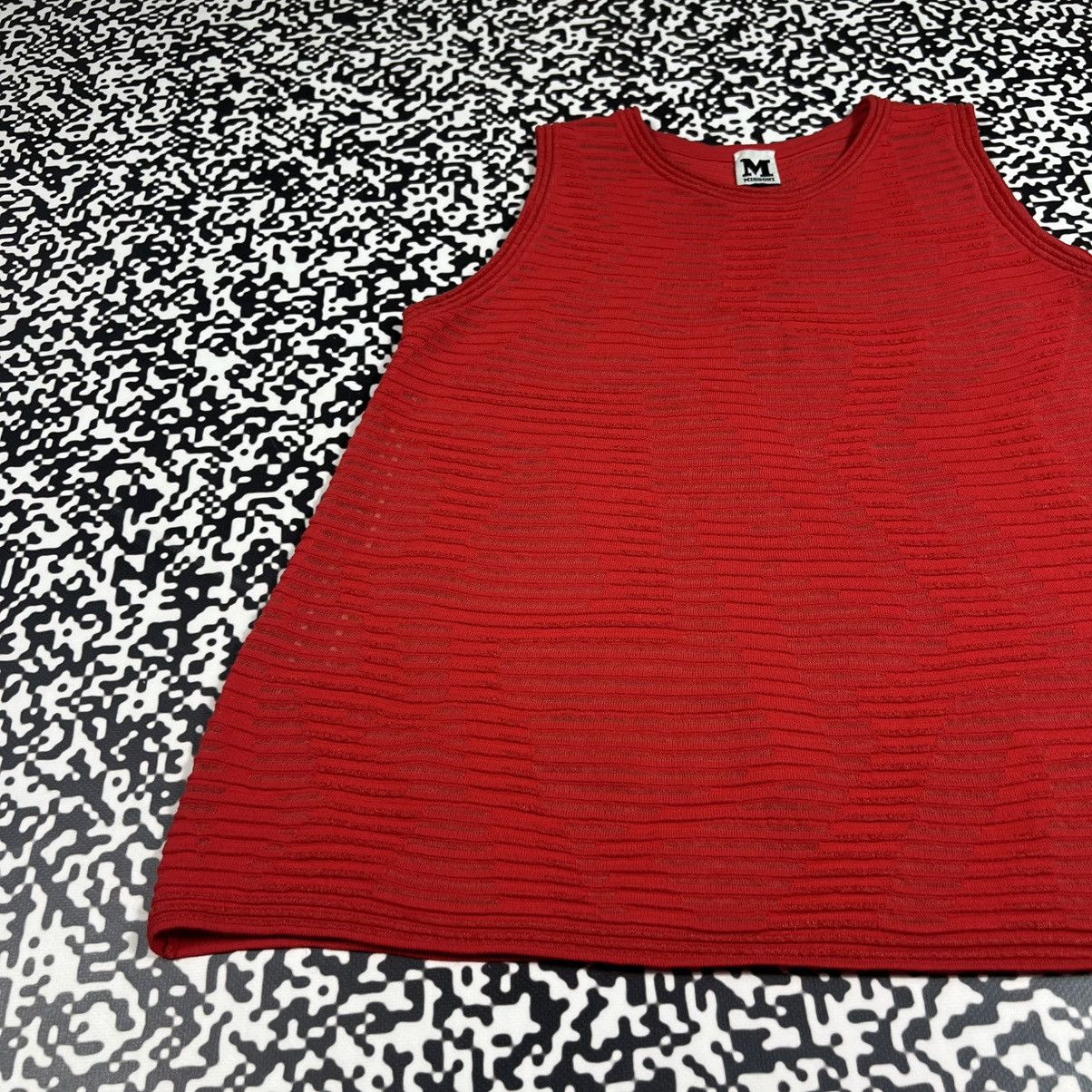 Missoni Vintage Y2K Missoni Luxury Abstract Mesh Print Sexy Tank Top Size M / US 6-8 / IT 42-44 - 4 Thumbnail