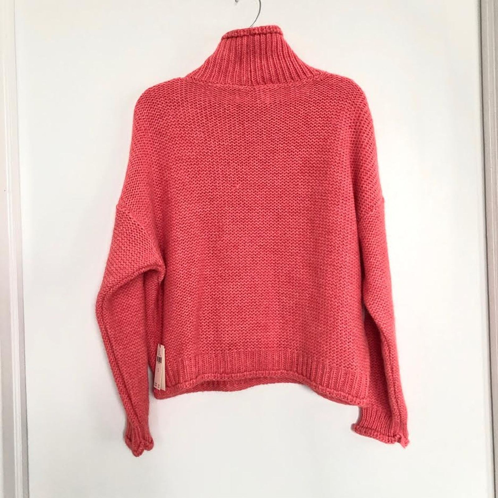 Anthropologie Anthropologie Lottie Sweater Coral Turtleneck Chunky Knit Size US XL / EU 56 / 4 - 10 Thumbnail