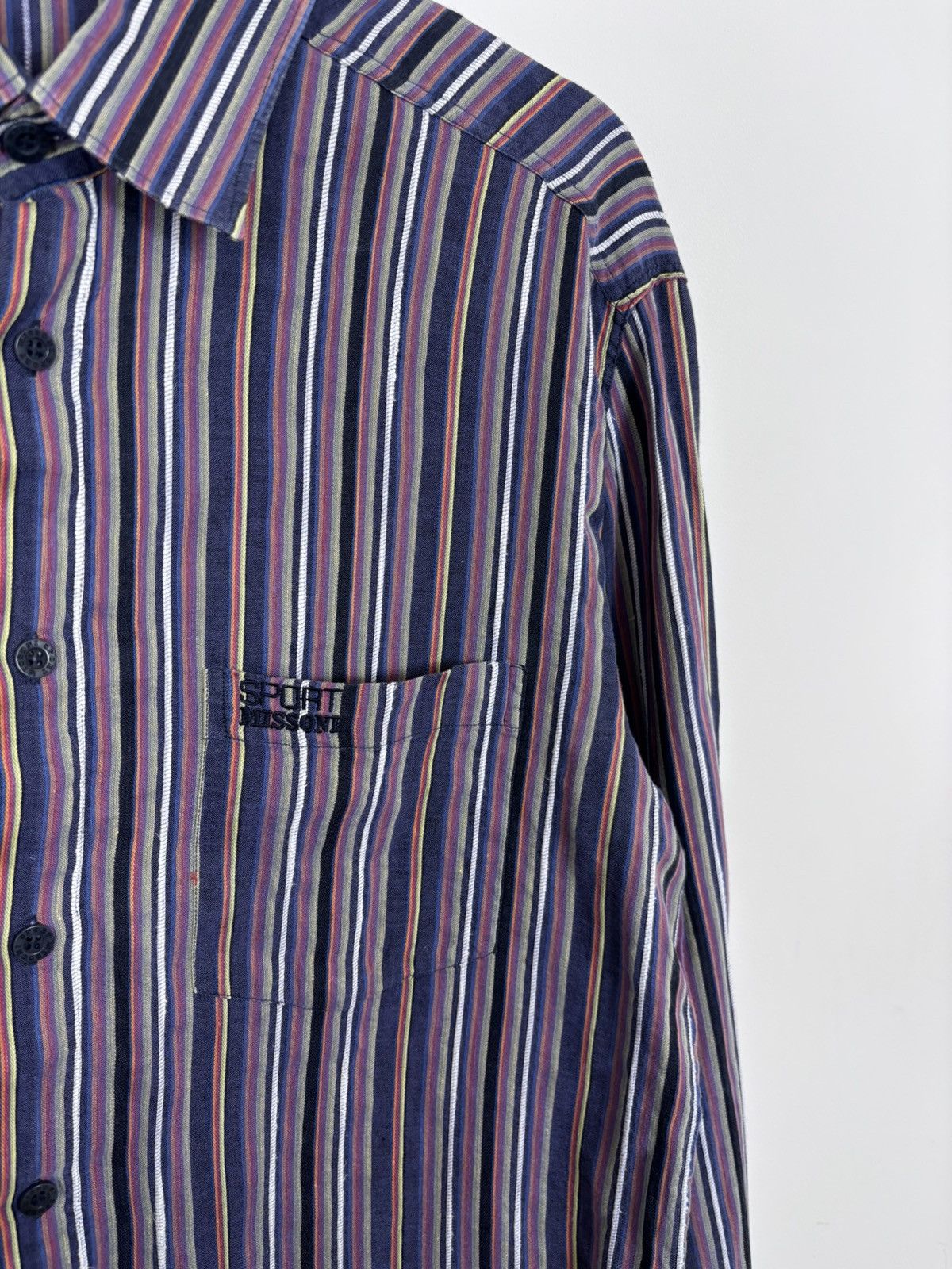 Missoni Vintage Missoni Sport Striped Linen Cotton Button Up Shirt Size US M / EU 48-50 / 2 - 7 Thumbnail