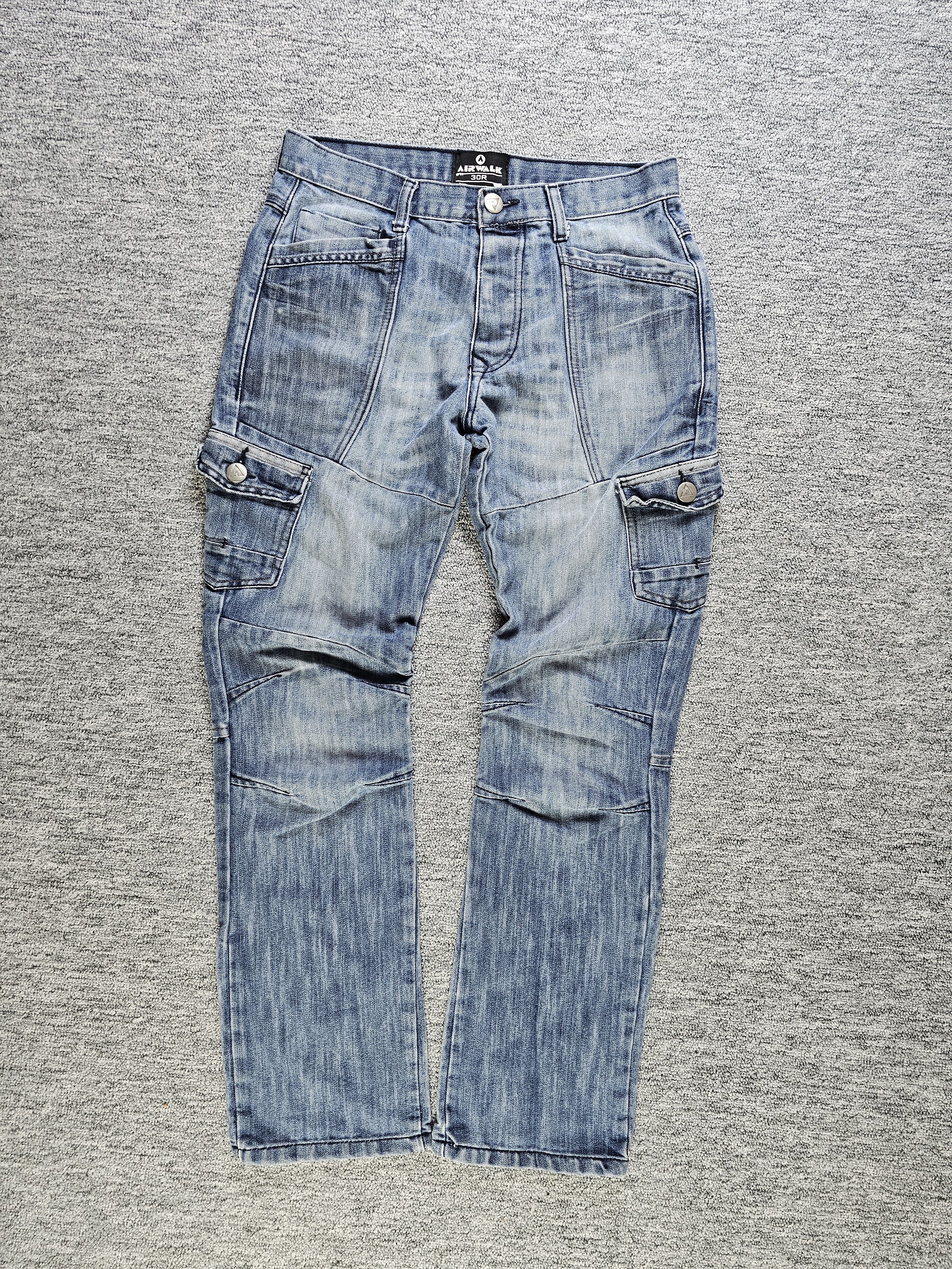 Airwalk AIRWALK Cargo Jeans Mens 30R Denim Relaxed Skater Blue Size US 30 / EU 46 - 1 Thumbnail