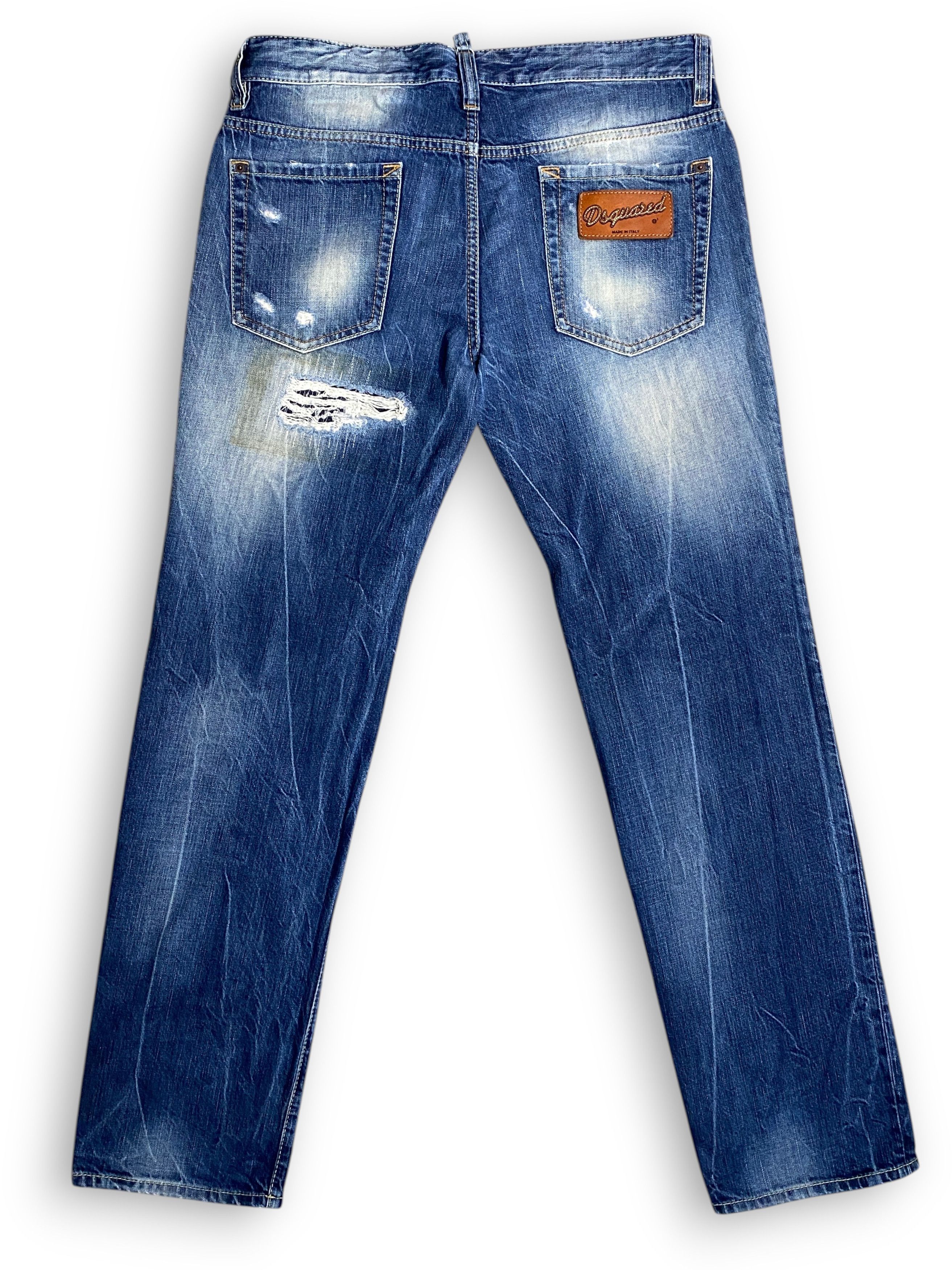 Dsquared2 Dsquared2 Distressed Washed Oil Stained Slim Jeans Vintage Size US 32 / EU 48 - 5 Thumbnail