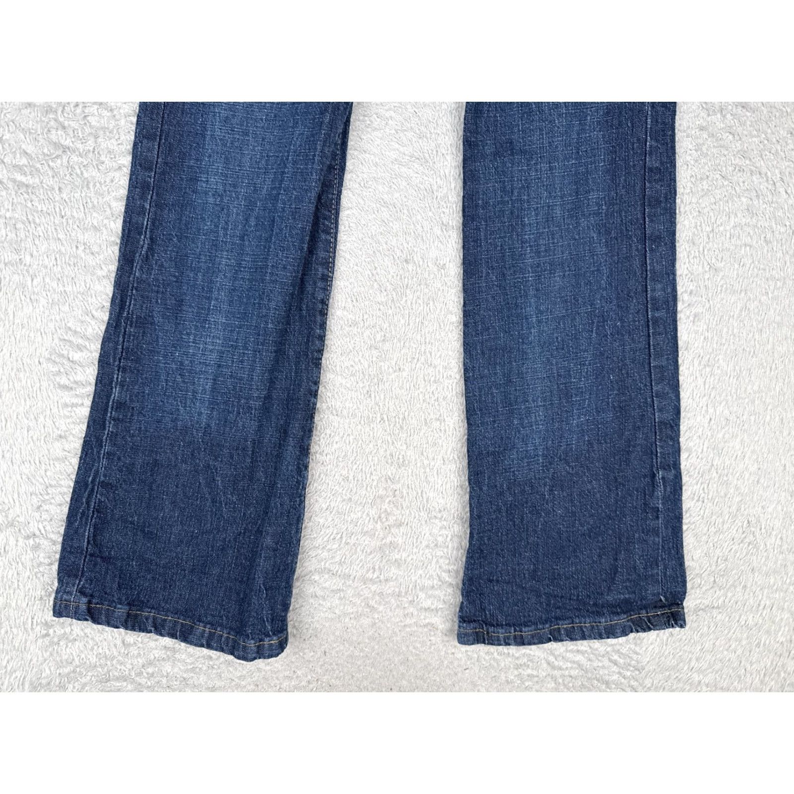 Denime Serena Maternity Jeans Womens XS Blue Dark Wash Bootcut Stretch Denim Over Belly Size 26" / US 2 / IT 38 - 2 Thumbnail