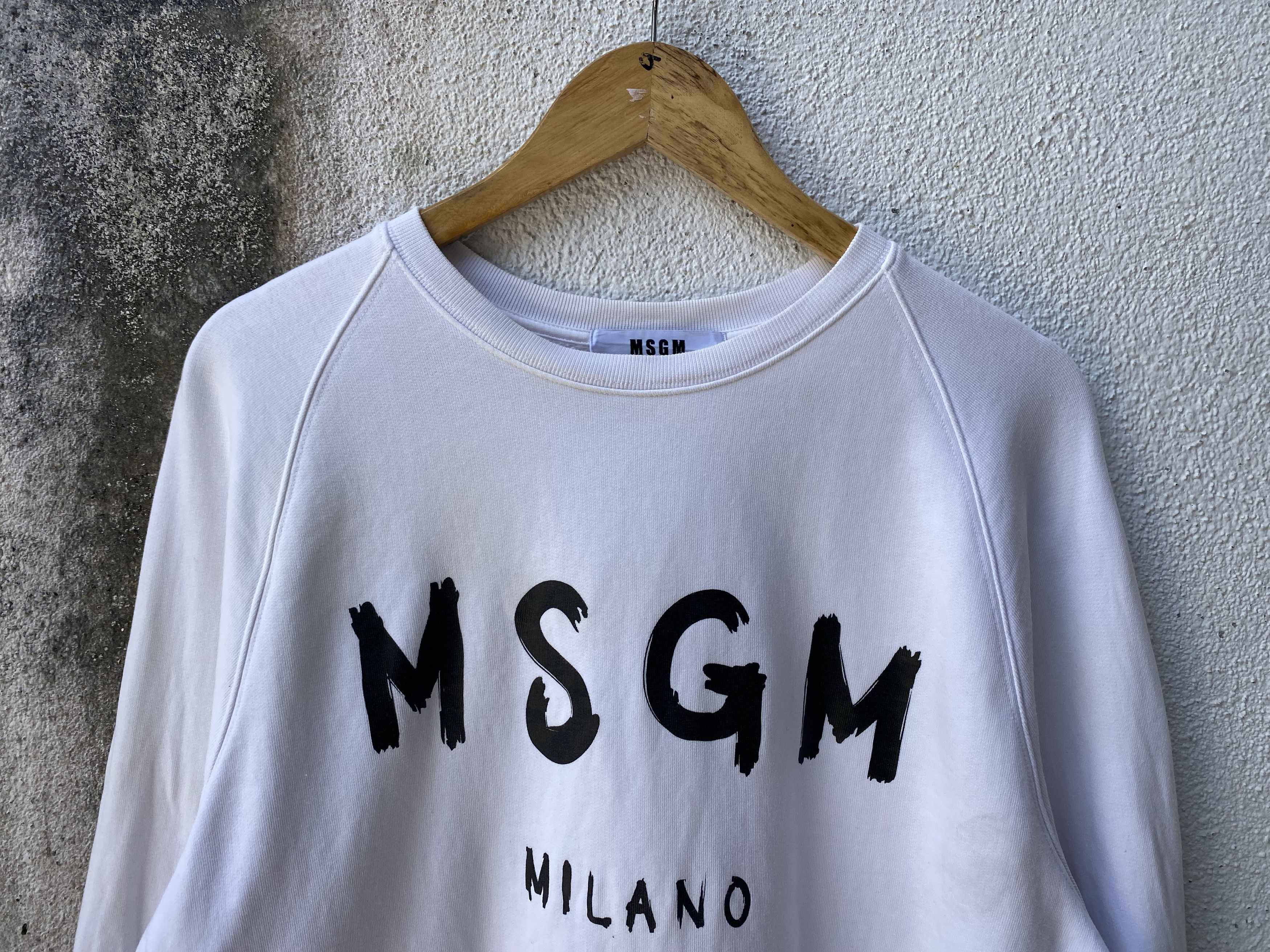 MSGM Giorgetti MSGM Milano Spellout Sweatshirt Pullover Size US L / EU 52-54 / 3 - 2 Thumbnail