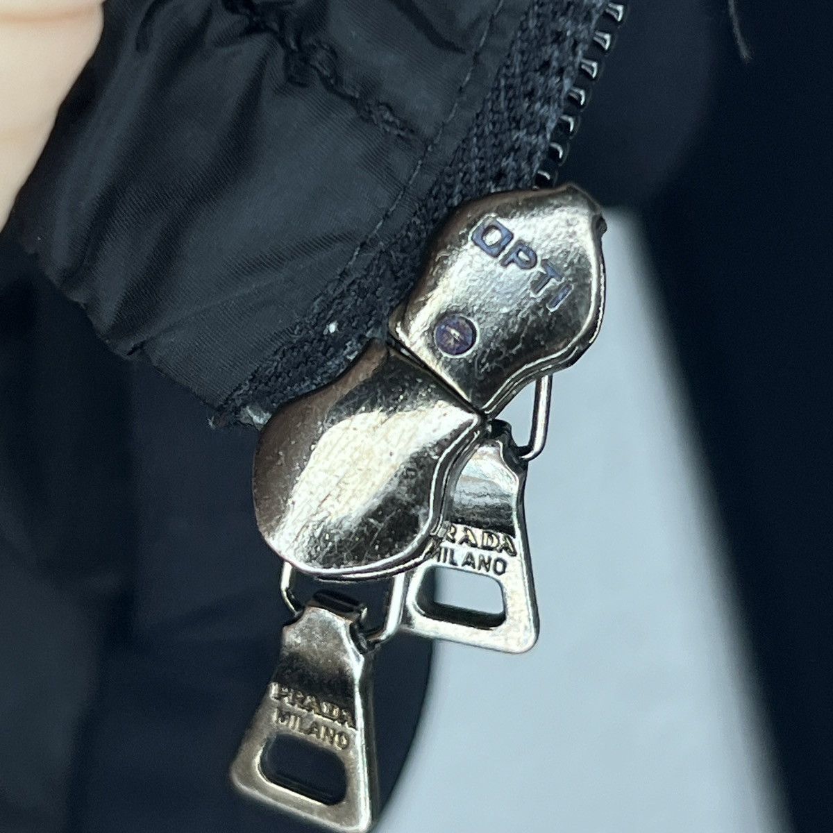 Designer × Prada Prada Nylon Light Jacket Black Logo Zip Logo Size XS / US 0-2 / IT 36-38 - 9 Thumbnail