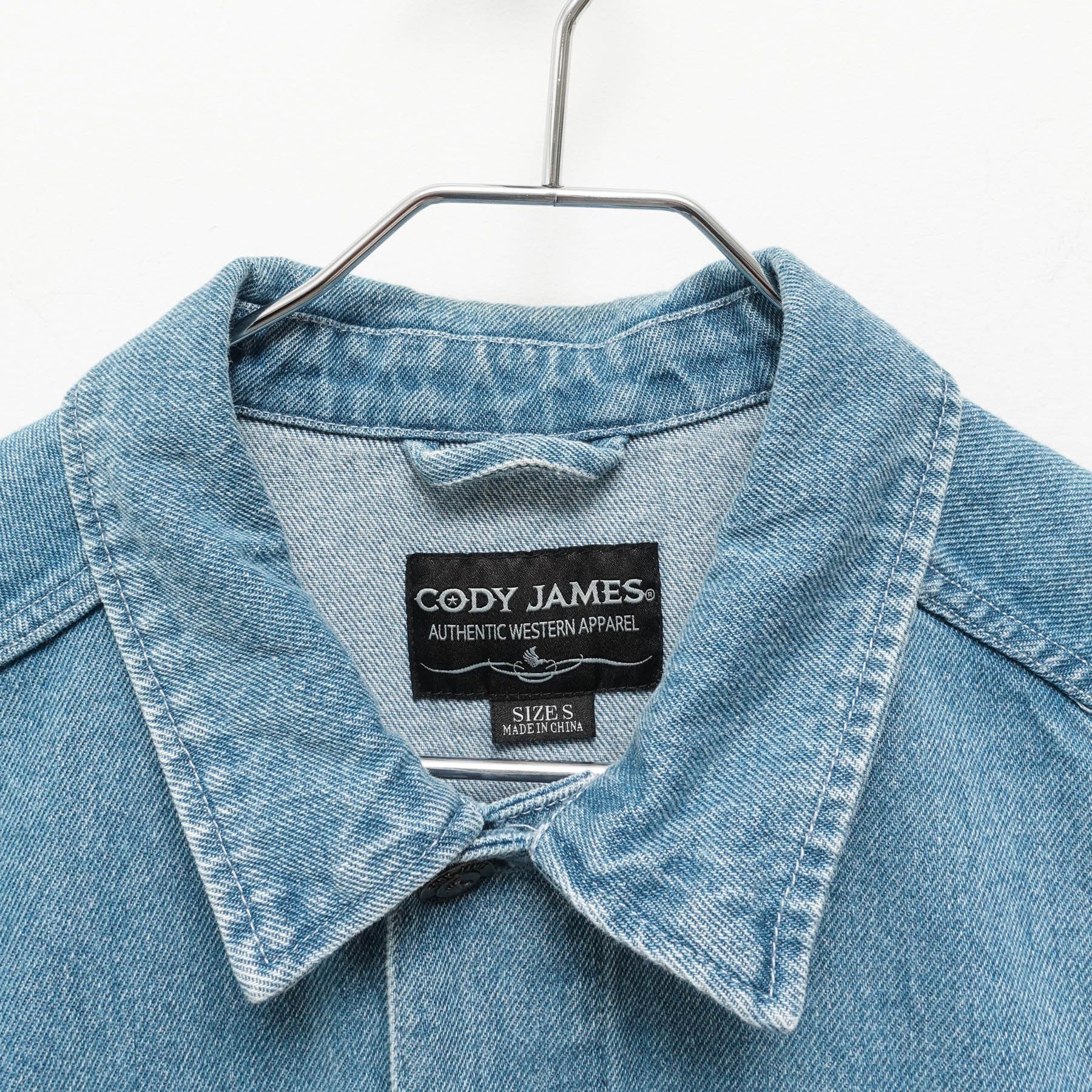 Vintage Awesome Cody James Western Denim Trucker Jacket Size US S / EU 44-46 / 1 - 2 Thumbnail