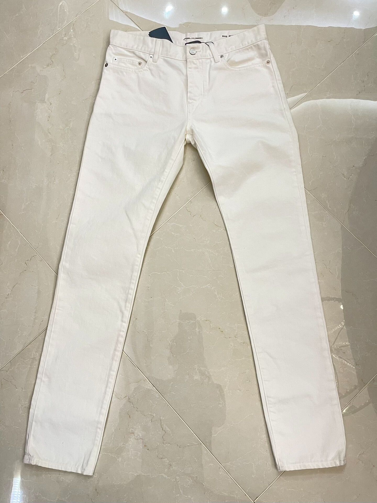 Saint Laurent Paris Saint Laurent Men's White New Jeans Size US 32 / EU 48 - 1 Thumbnail