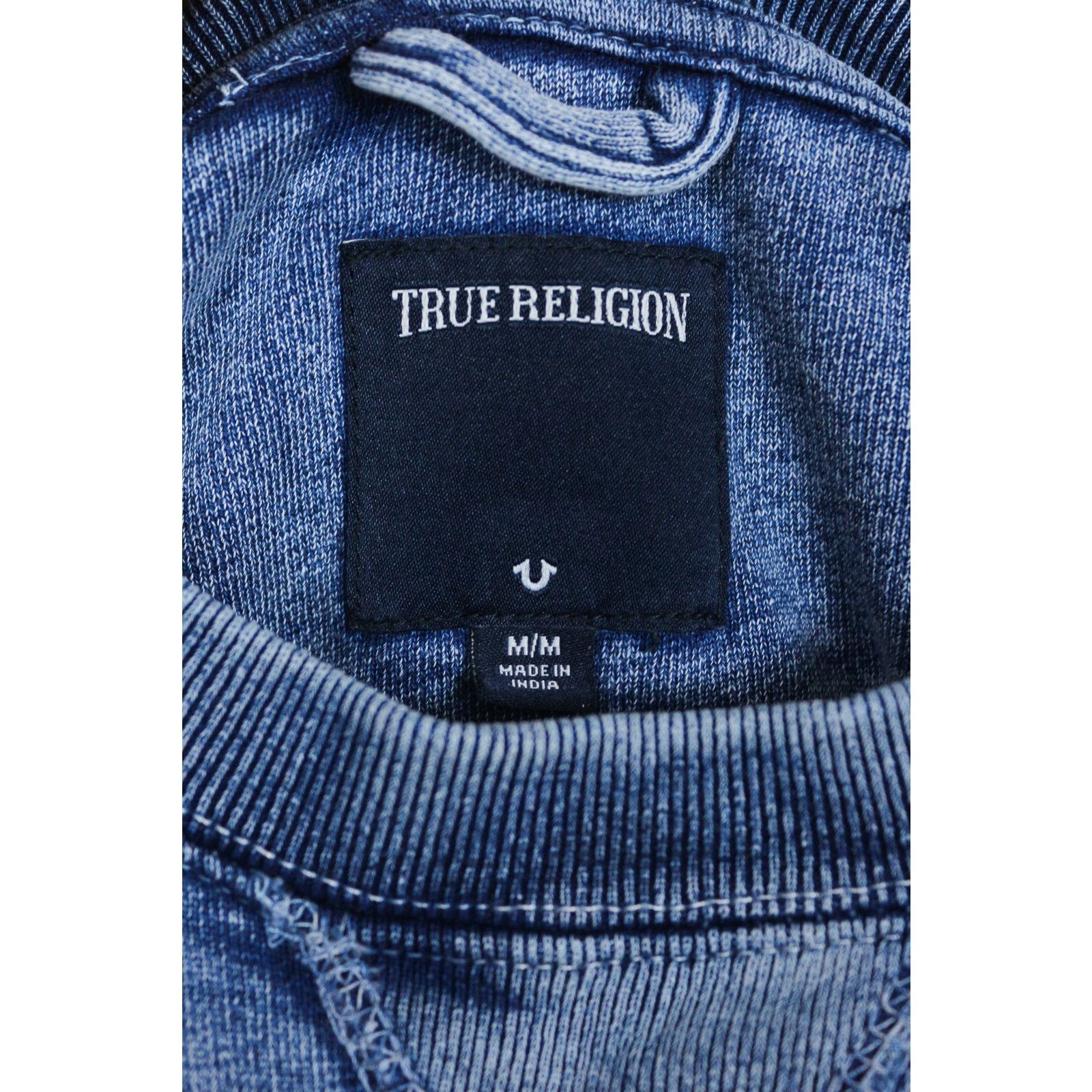 True Religion True Religion Logo Indigo Distressed Sweatshirt Y2K Oversize Size US M / EU 48-50 / 2 - 5 Thumbnail