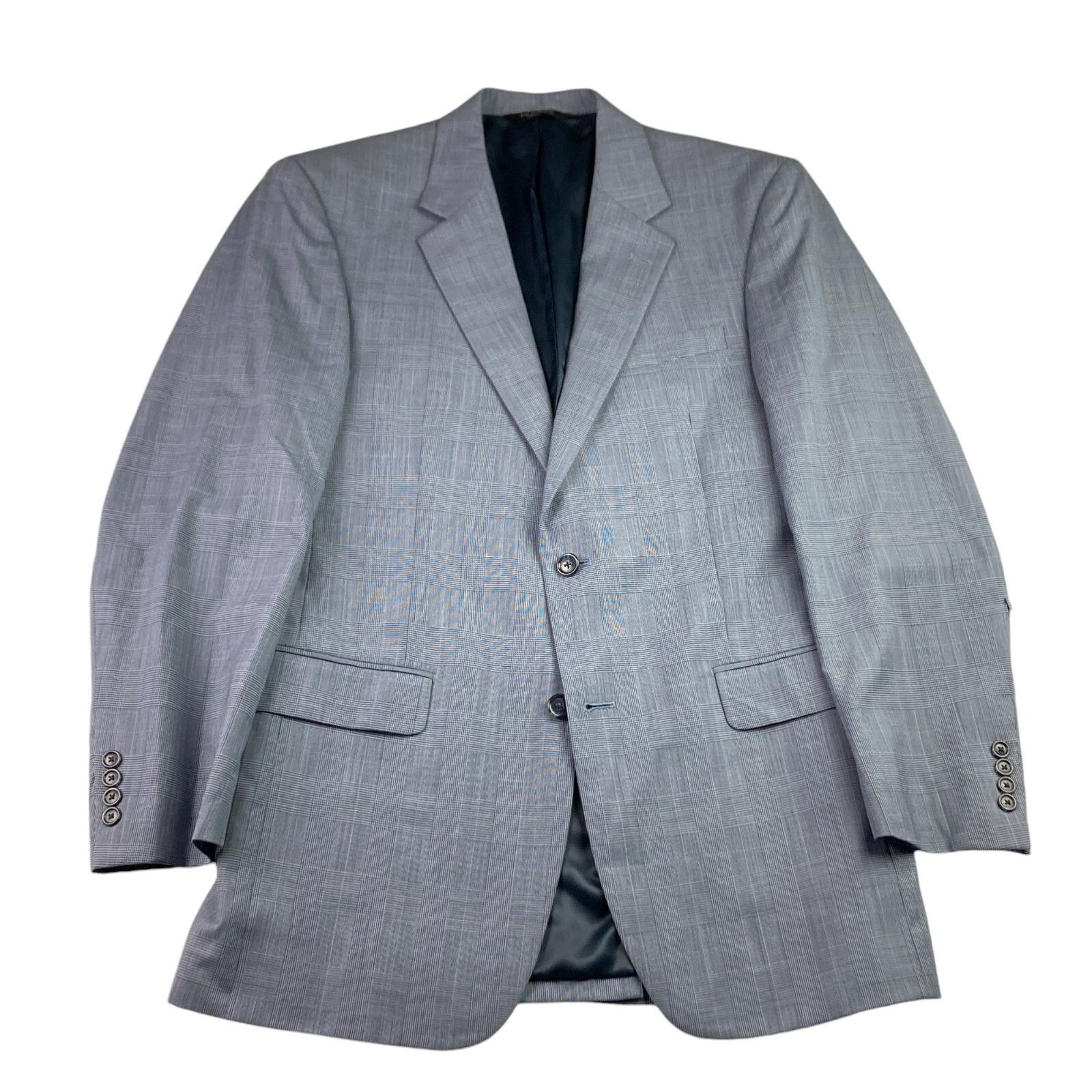 Jos. A. Bank Jos A Bank Men's Wool 2-Button Suit Blue Glen Plaid • 40 L | Size 40L - 2 Thumbnail