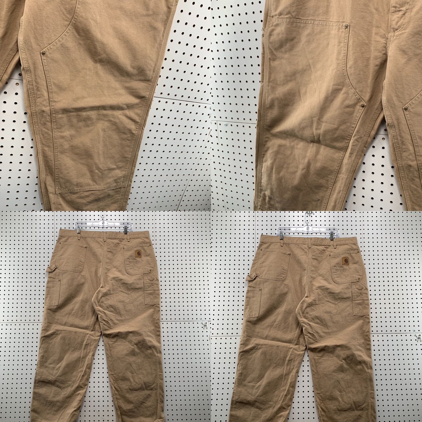 Carhartt VINTAGE Carhartt Pants Double Knee Canvas Mens 42x35 Brown USA Union Made Carhartt Pants Men 42x35 Brown USA Carpenter Style Size US 42 / EU 58 - 9 Thumbnail