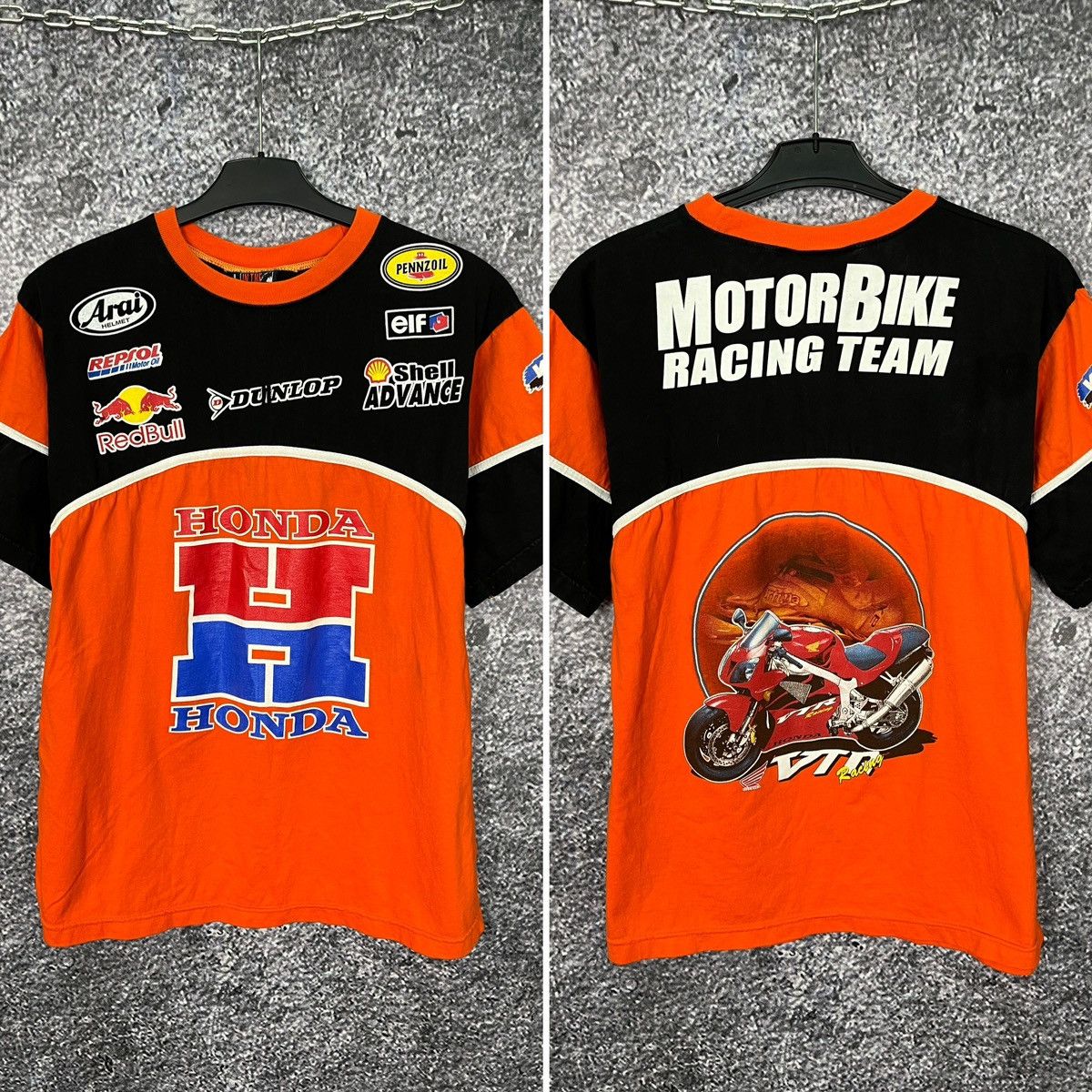Honda HONDA Motor Bike Racing Team T-Shirt Pepsol Red Bull VTR Size US S / EU 44-46 / 1 - 1 Thumbnail