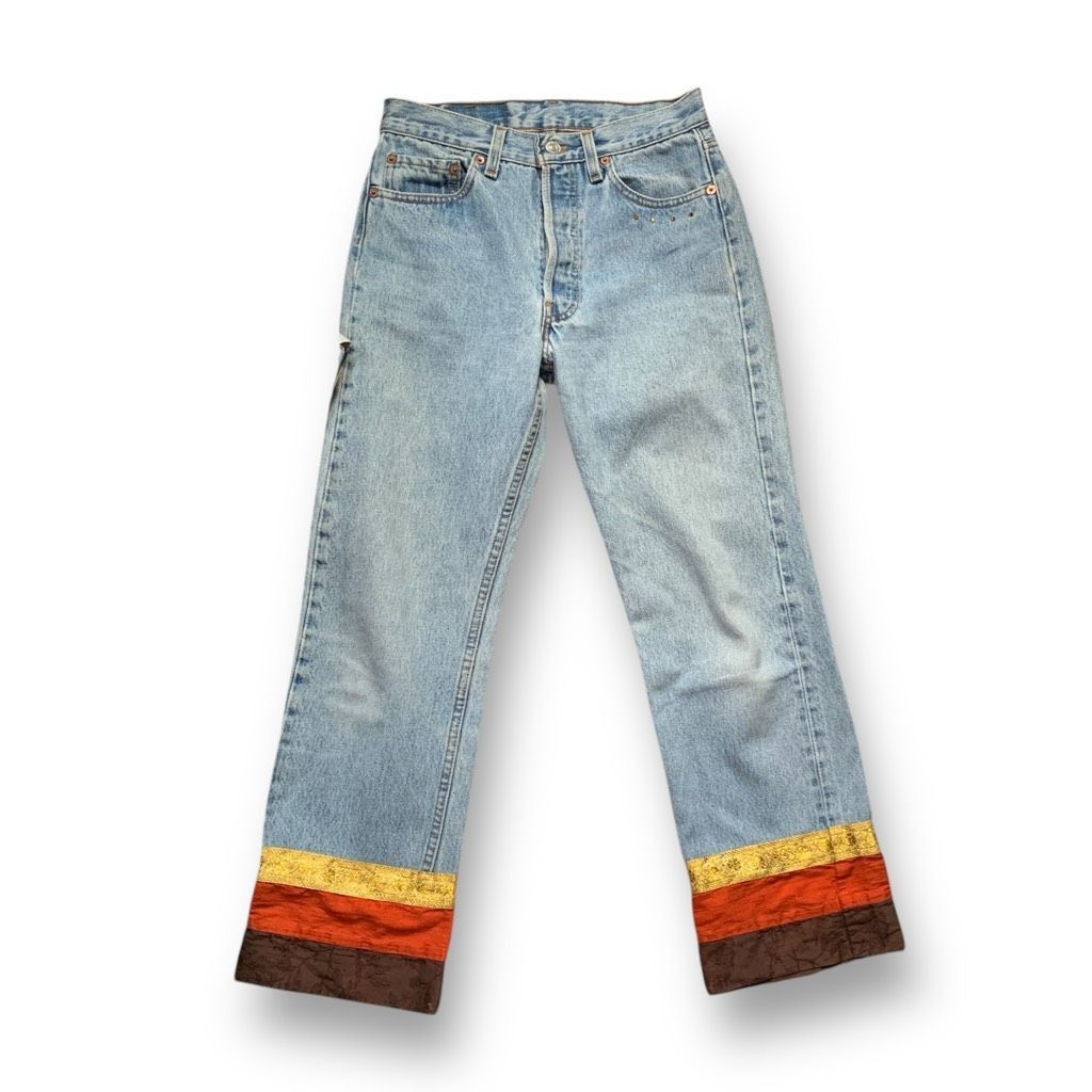 Levi's Levi’s x Nooshin 501 Jeans Brown Metallic Gold Embellished H Size 27" / US 4 / IT 40 - 10 Thumbnail